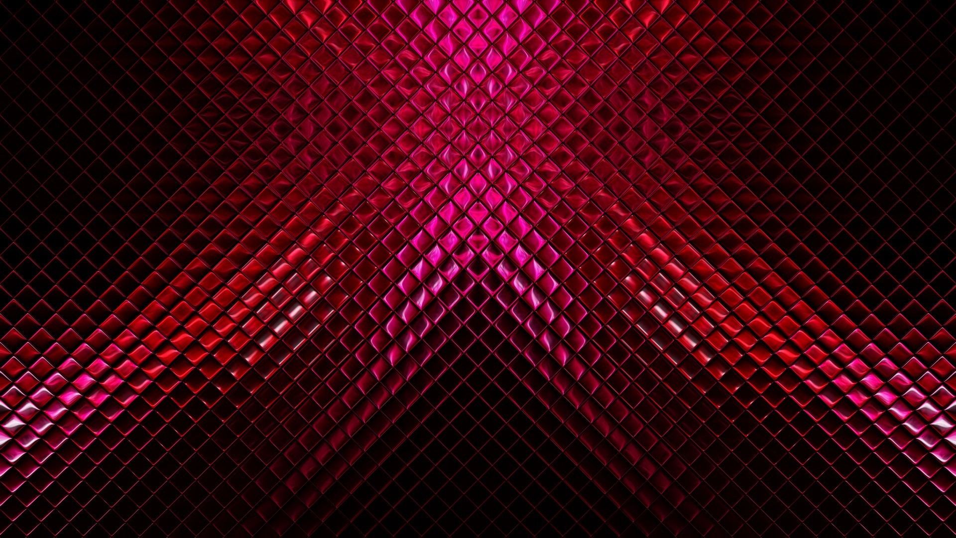 Abstract Red and Pink Metallic Geometric Pattern HD Wallpaper