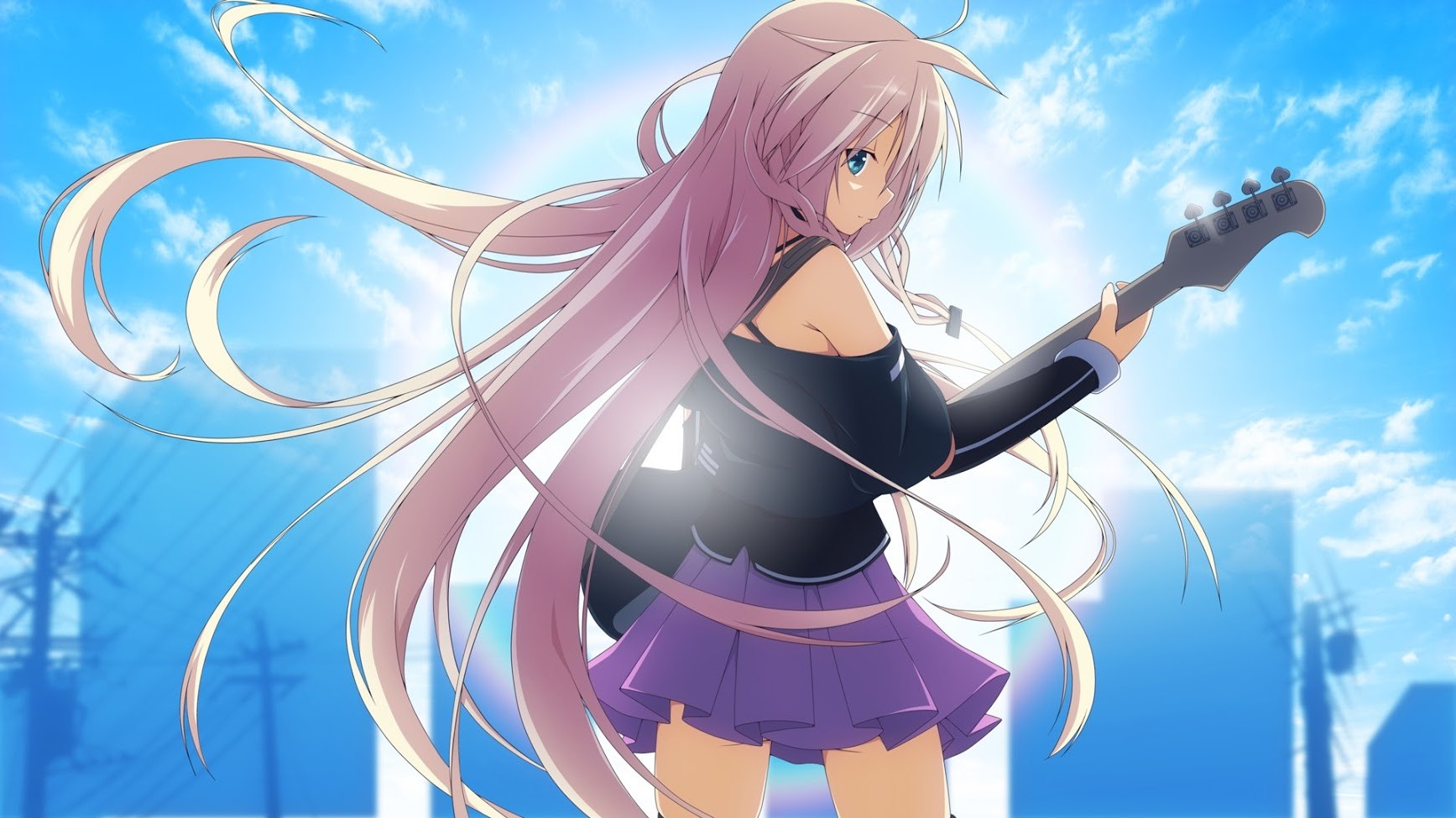 IA Vocaloid playing guitar HD Wallpaper