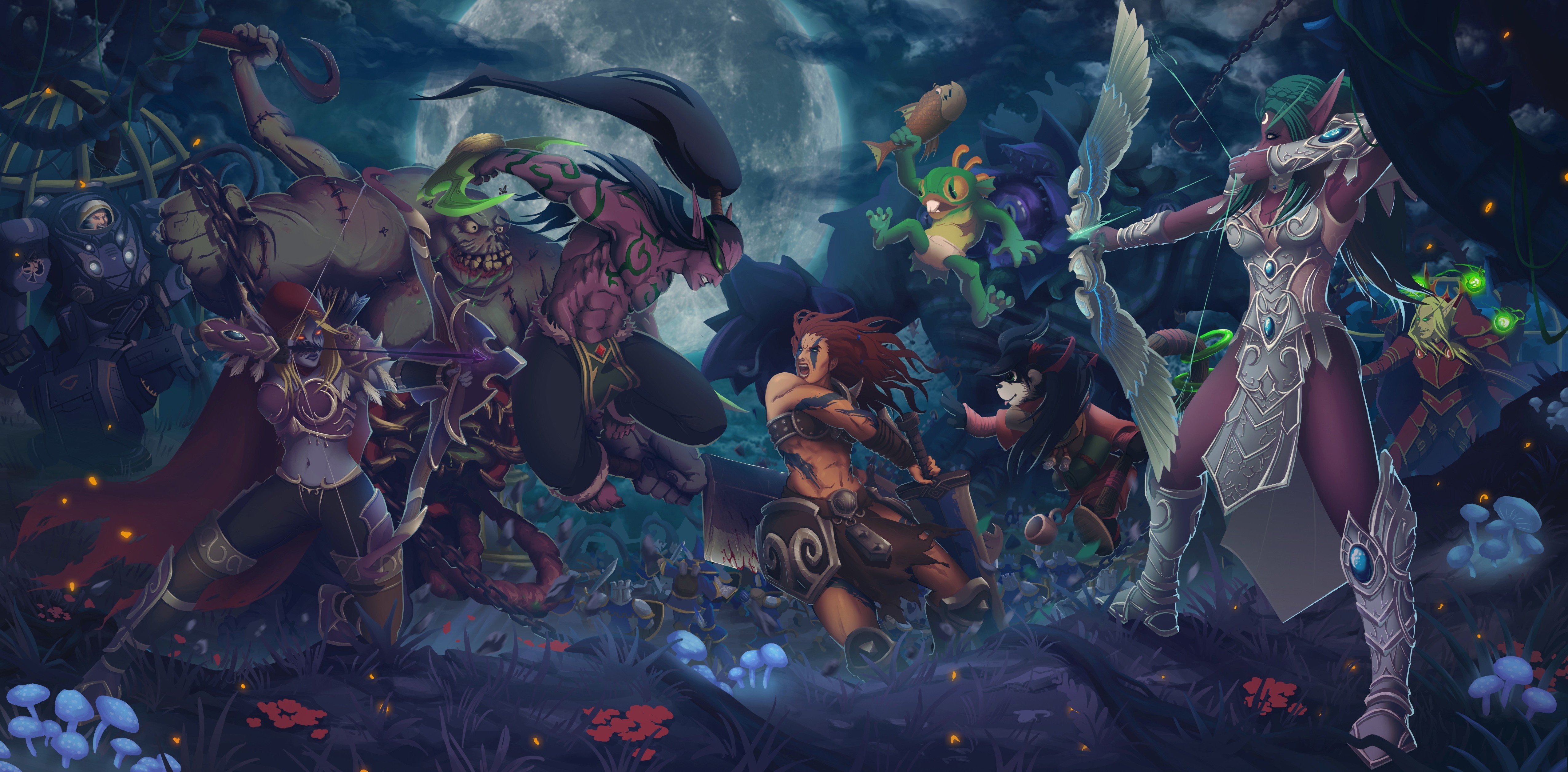 Heroes of the Storm Sylvanas Windrunner battle HD Wallpaper
