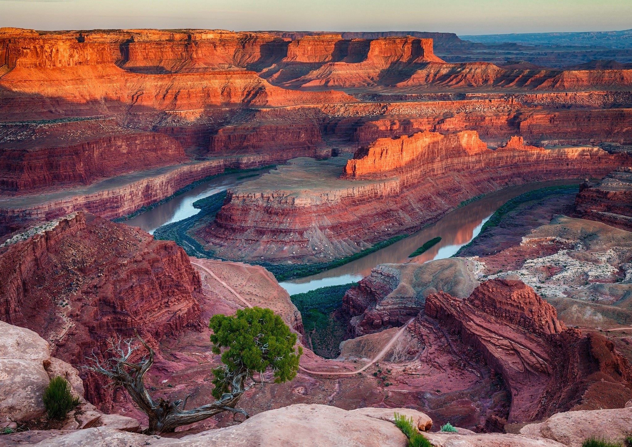 Sunrise Over Utah Canyon and River HD Wallpaper