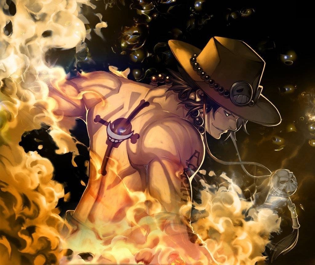 Portgas D. Ace from One Piece surrounded by fire HD Wallpaper