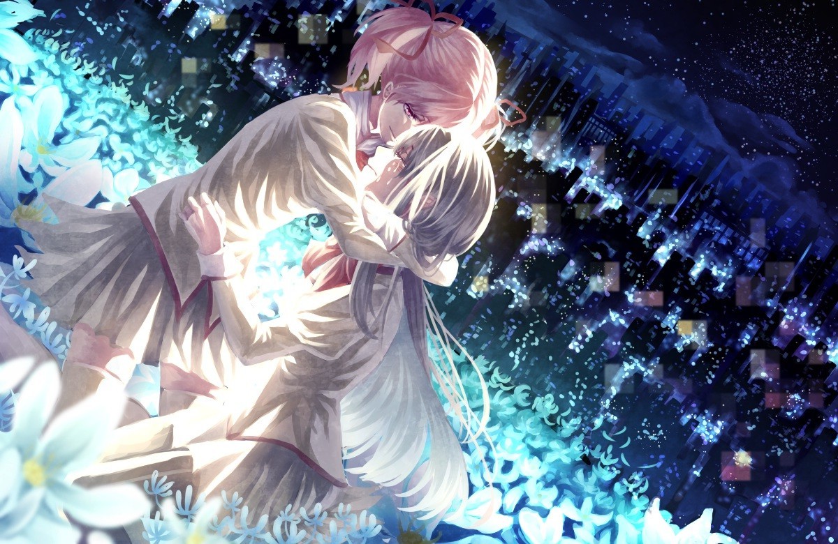 Madoka Kaname and Homura Akemi from Madoka Magica HD Wallpaper