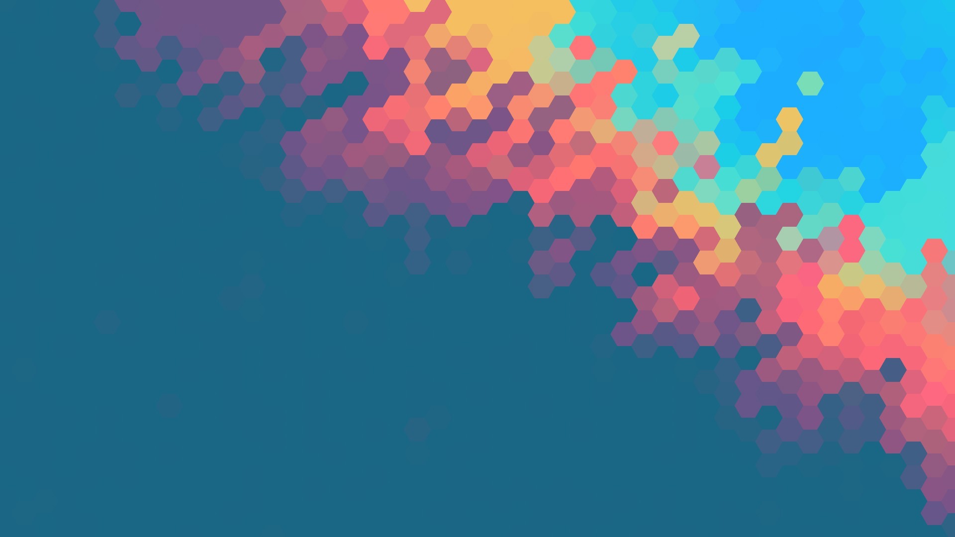 Colorful Hexagon Geometry Digital Art HD Wallpaper