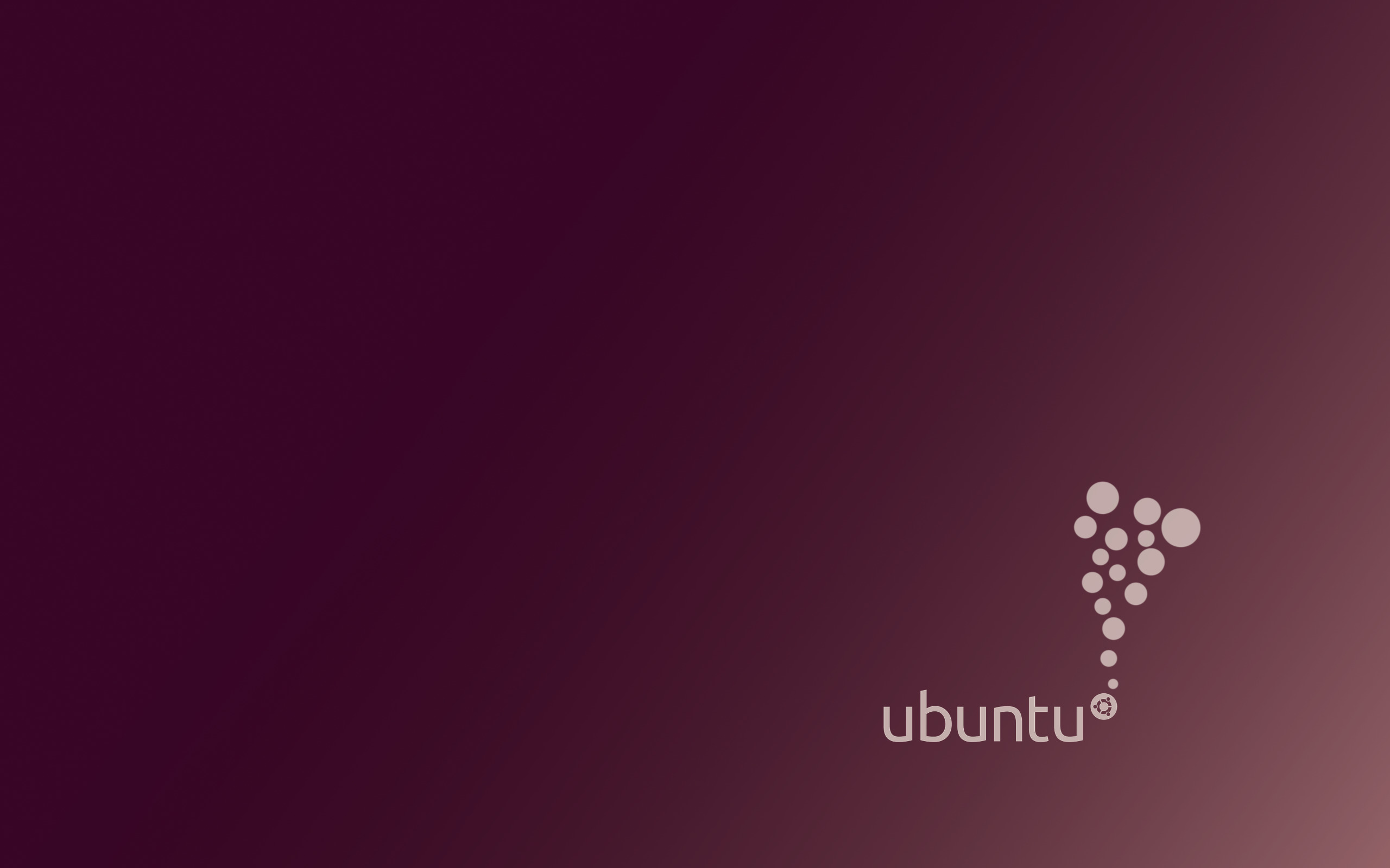 Ubuntu logo with abstract circles on purple background HD Wallpaper