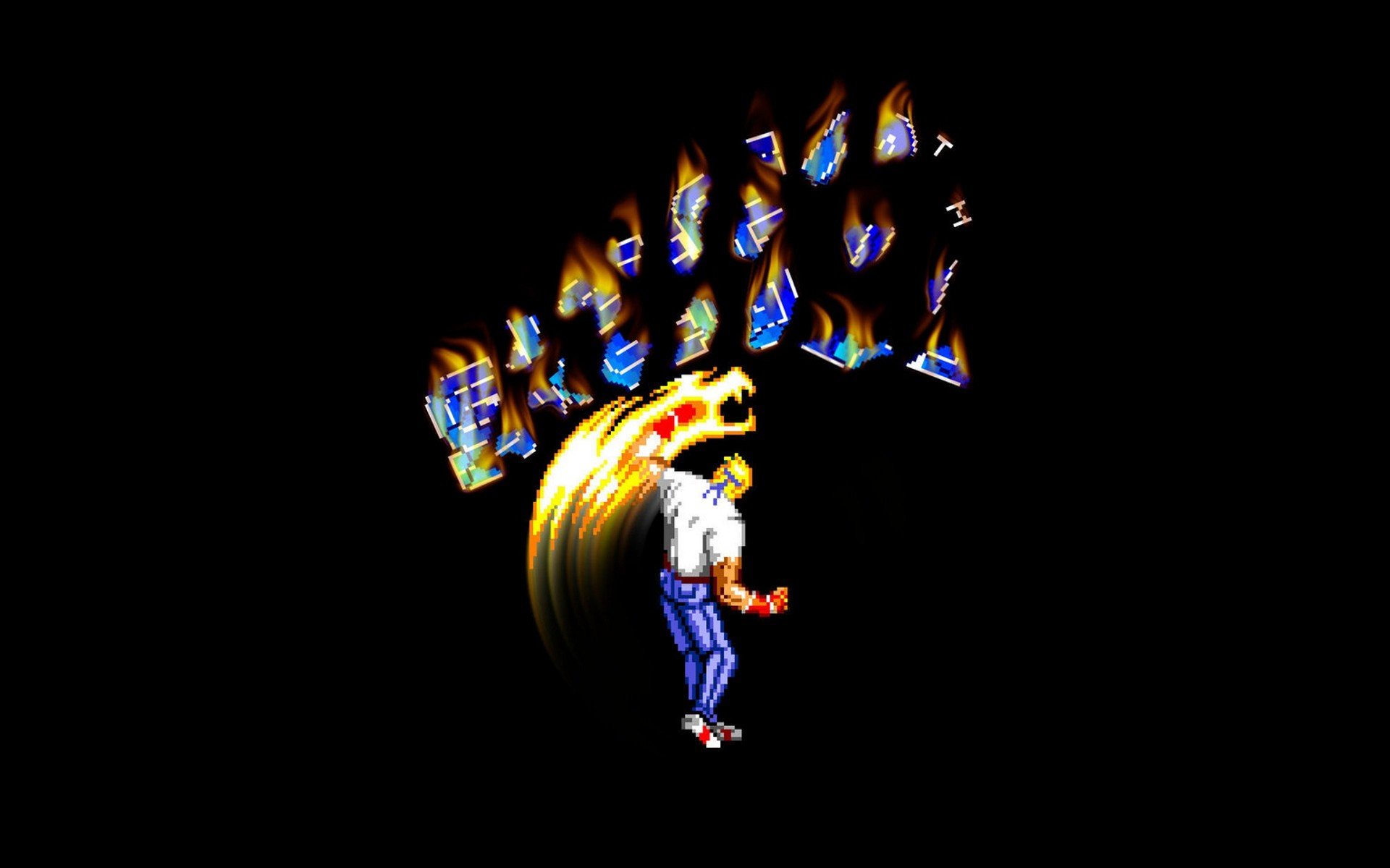 Axel Stone from Streets of Rage performing a special attack HD Wallpaper