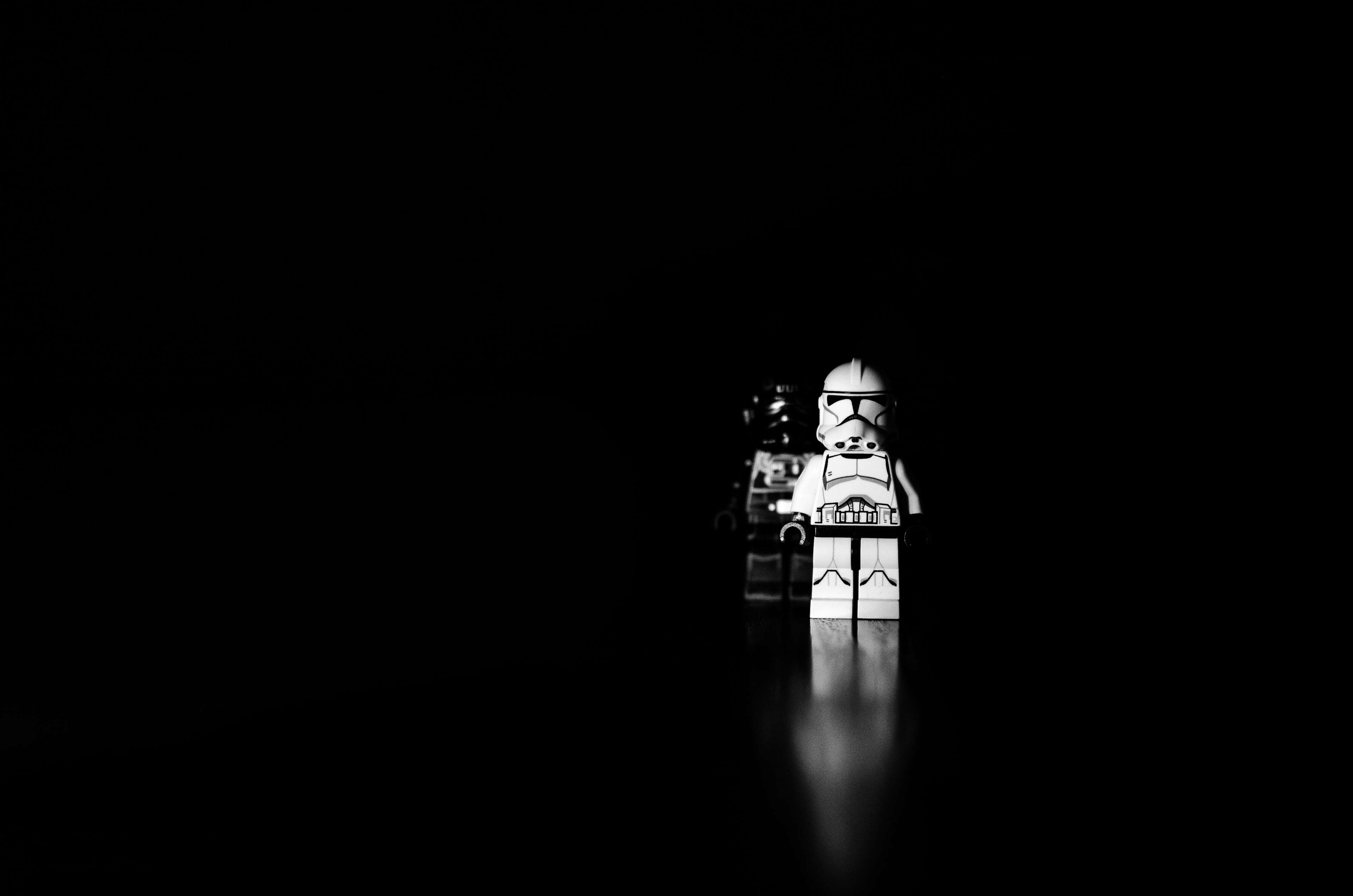 Lego Stormtrooper in the dark HD Wallpaper