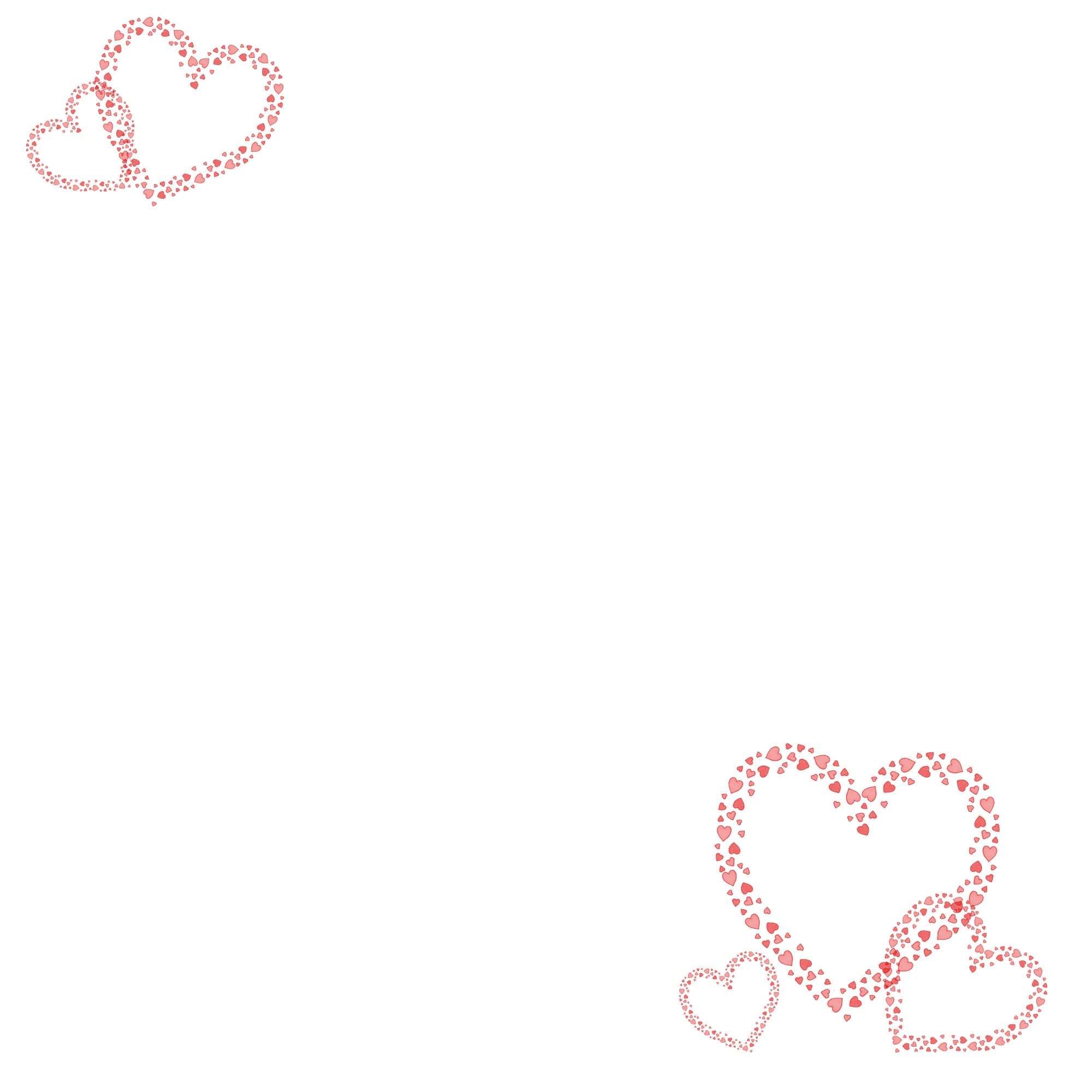 Pink hearts made of small hearts HD Wallpaper