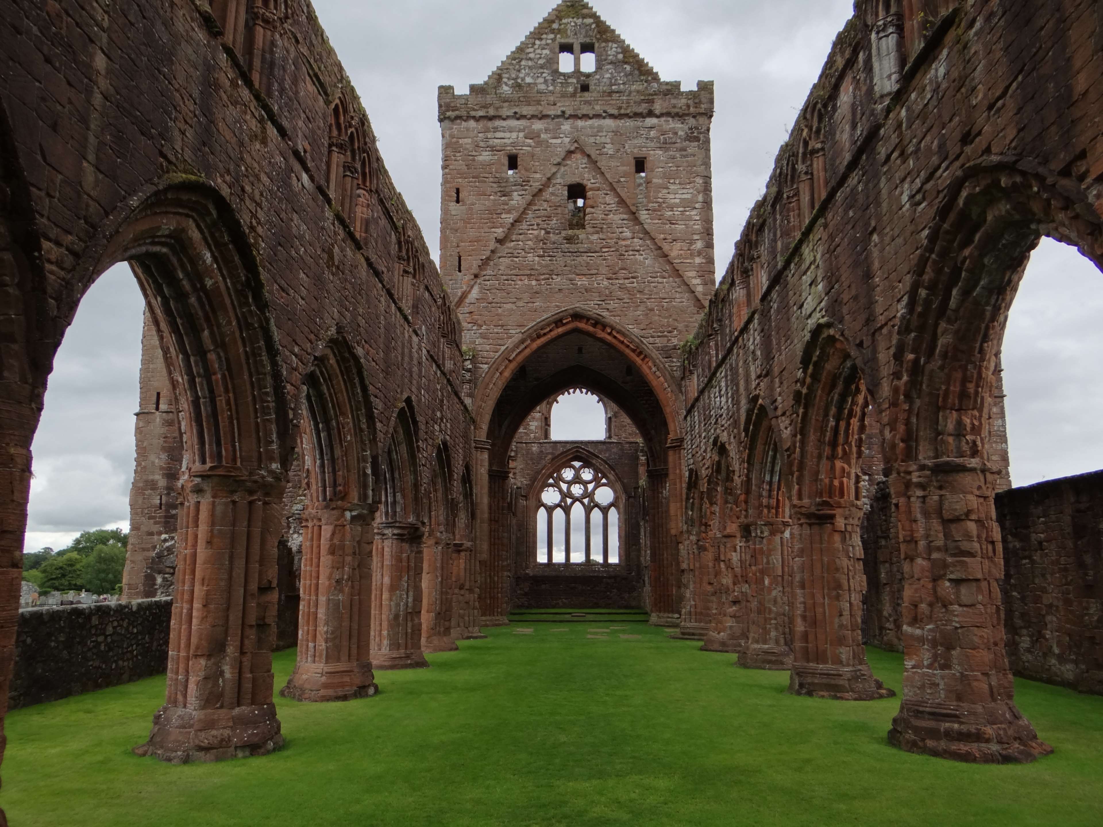 Ruins of a stone church in Scotland HD Wallpaper