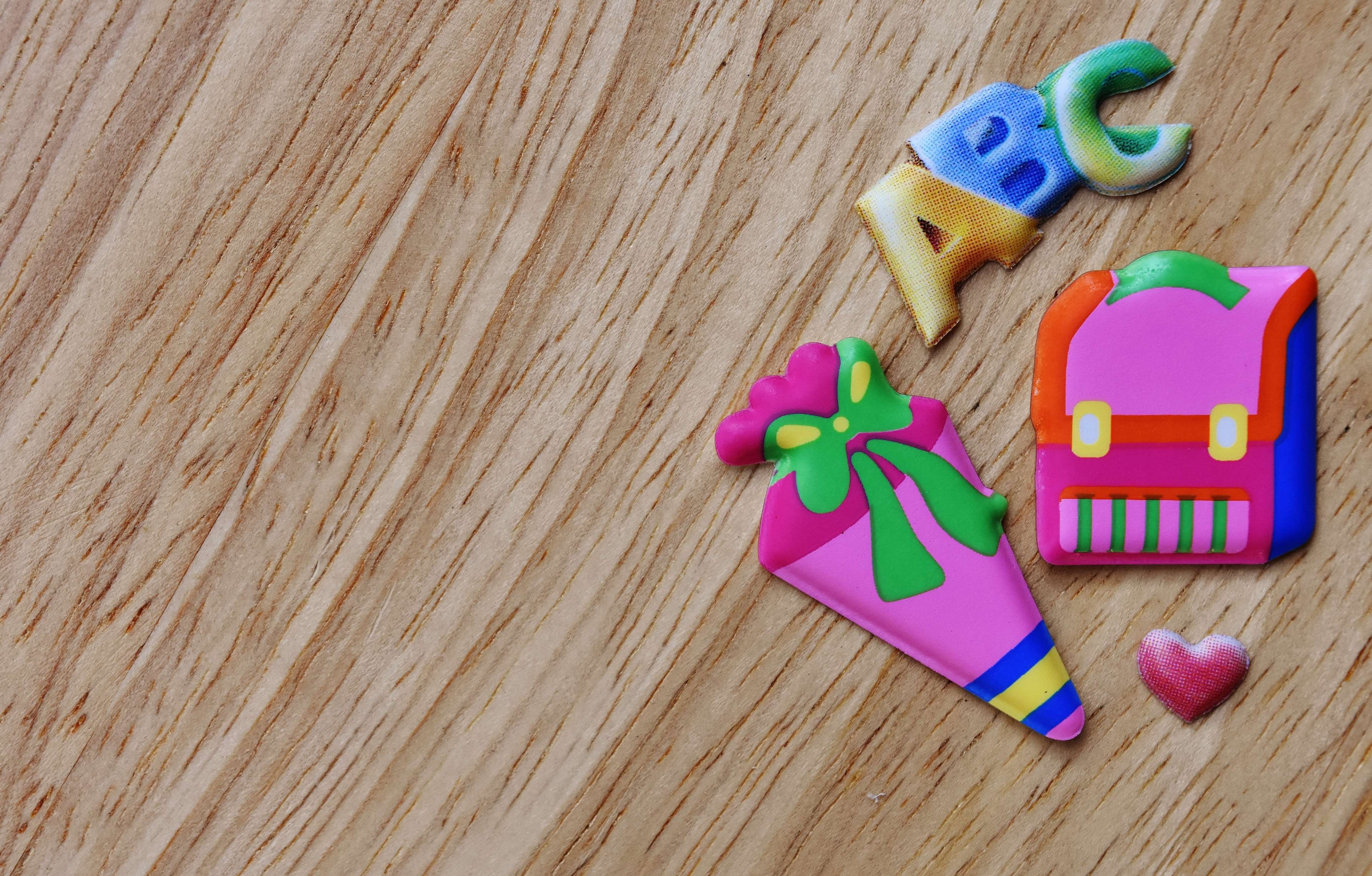 Back to School ABCs, Backpack, and School Cone 4K HD Wallpaper