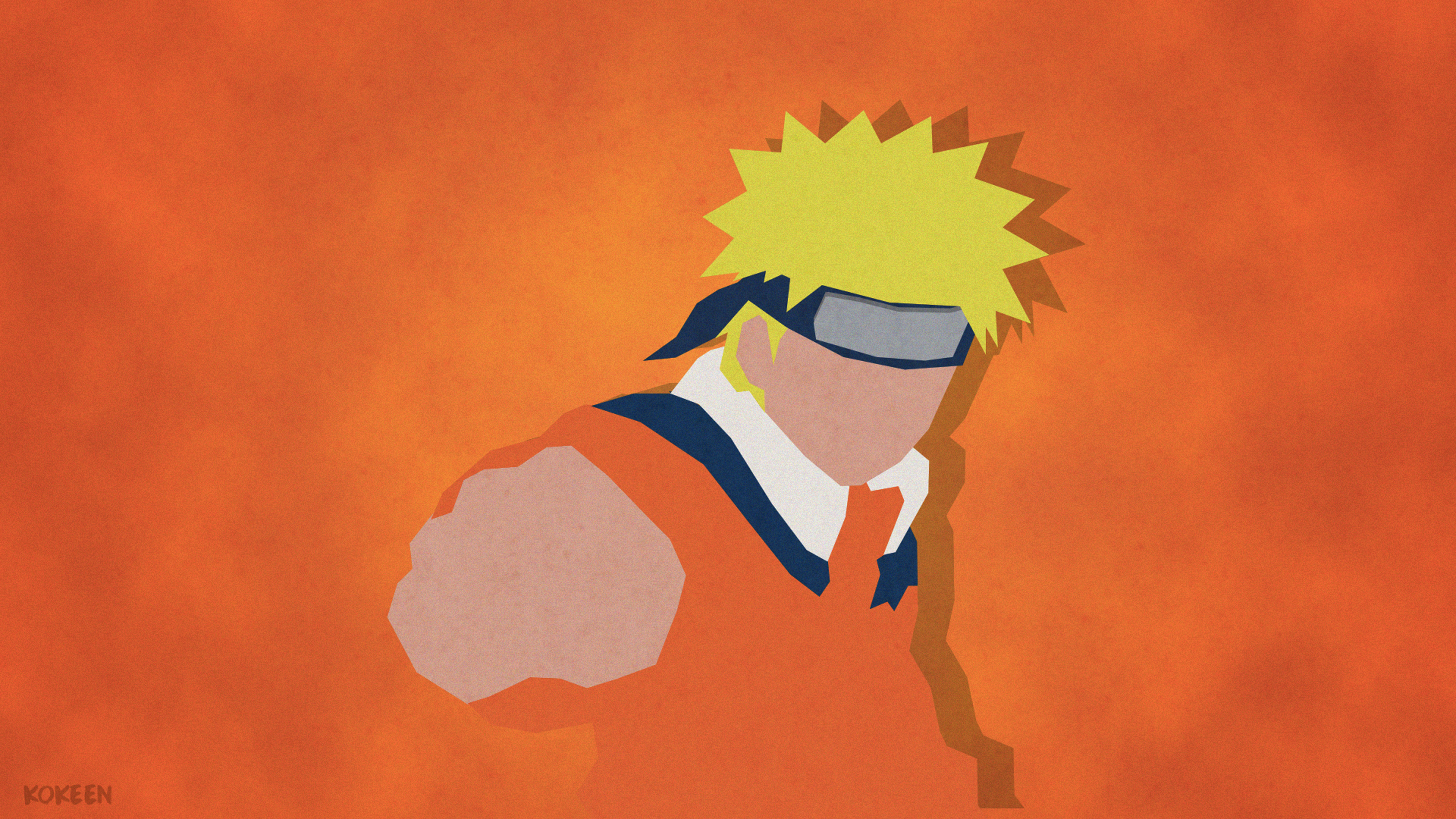 Naruto from Naruto minimalist 4K HD Wallpaper