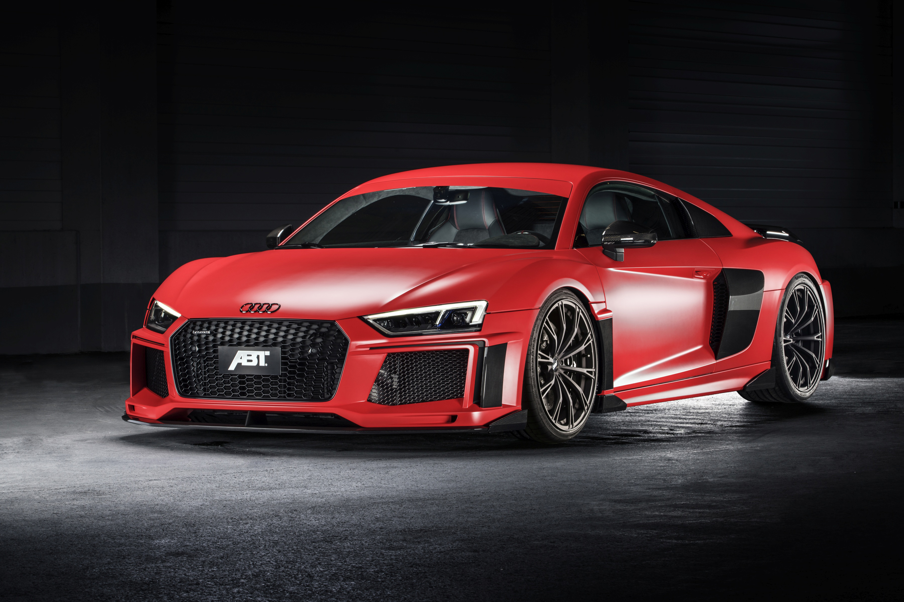 Red ABT Audi R8 Coupe 4K HD Wallpaper