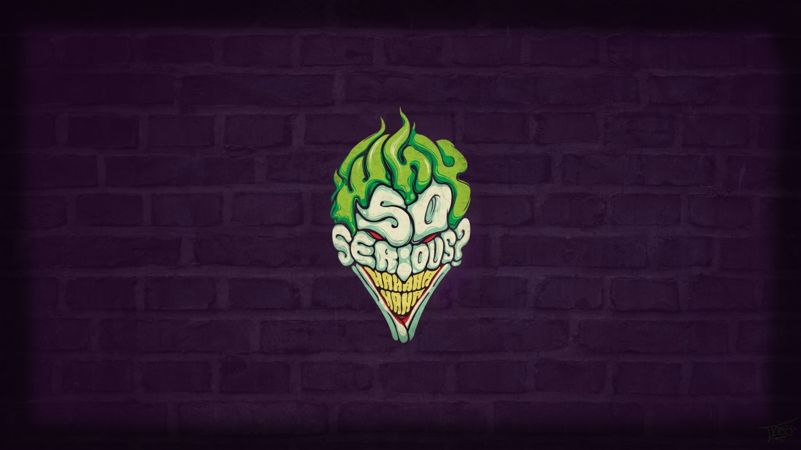 Joker "So Serious?" Typography Art HD Wallpaper
