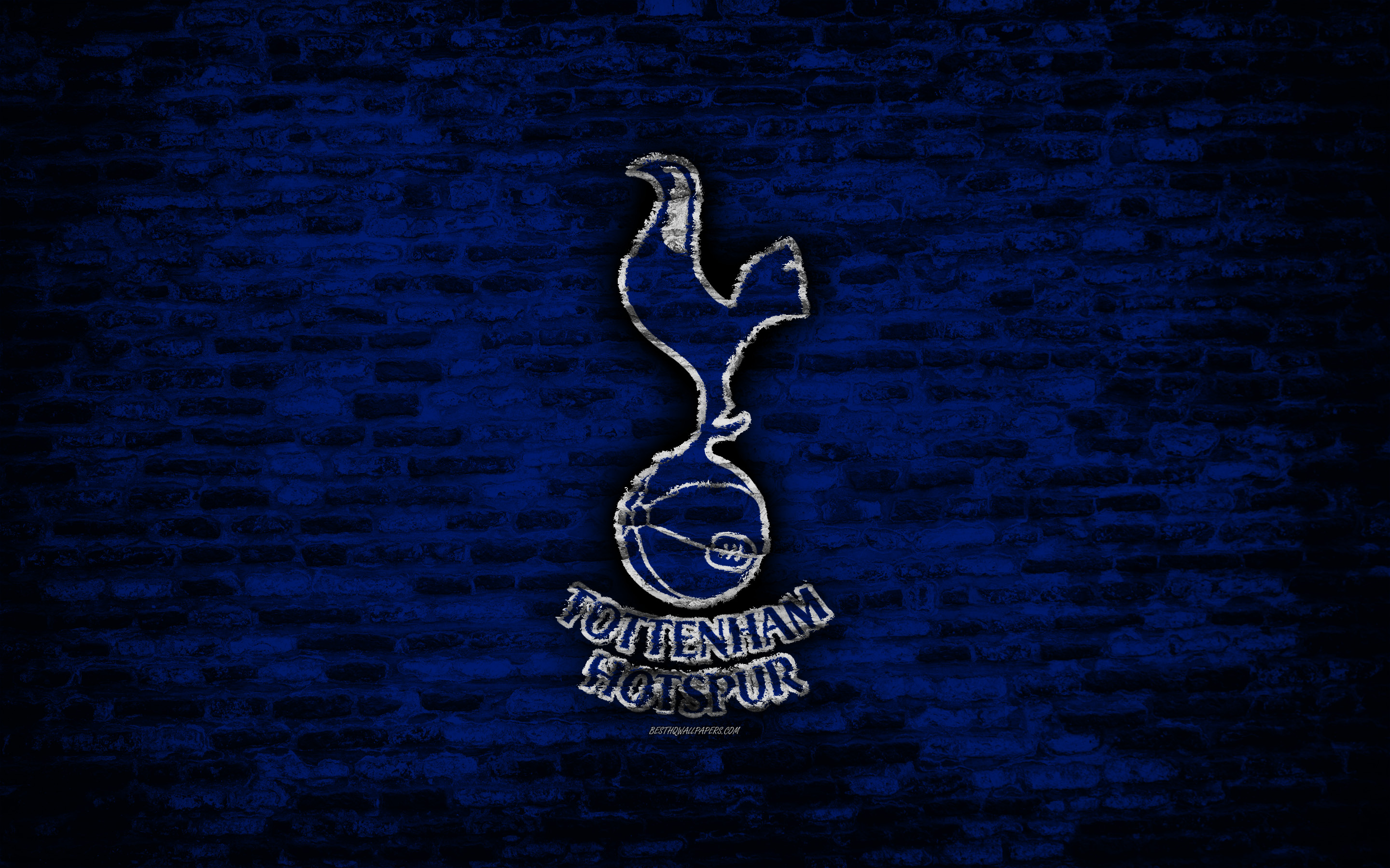 Tottenham Hotspur F.C. Logo on Brick Wall HD Wallpaper
