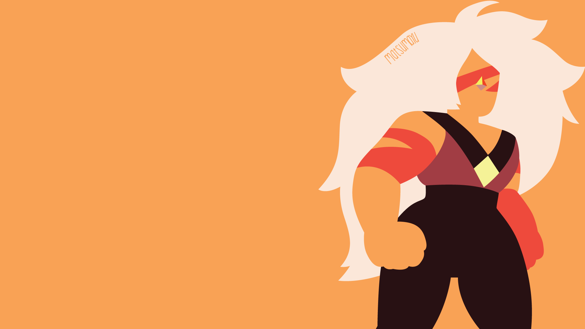 Jasper from Steven Universe Minimalist Art HD Wallpaper