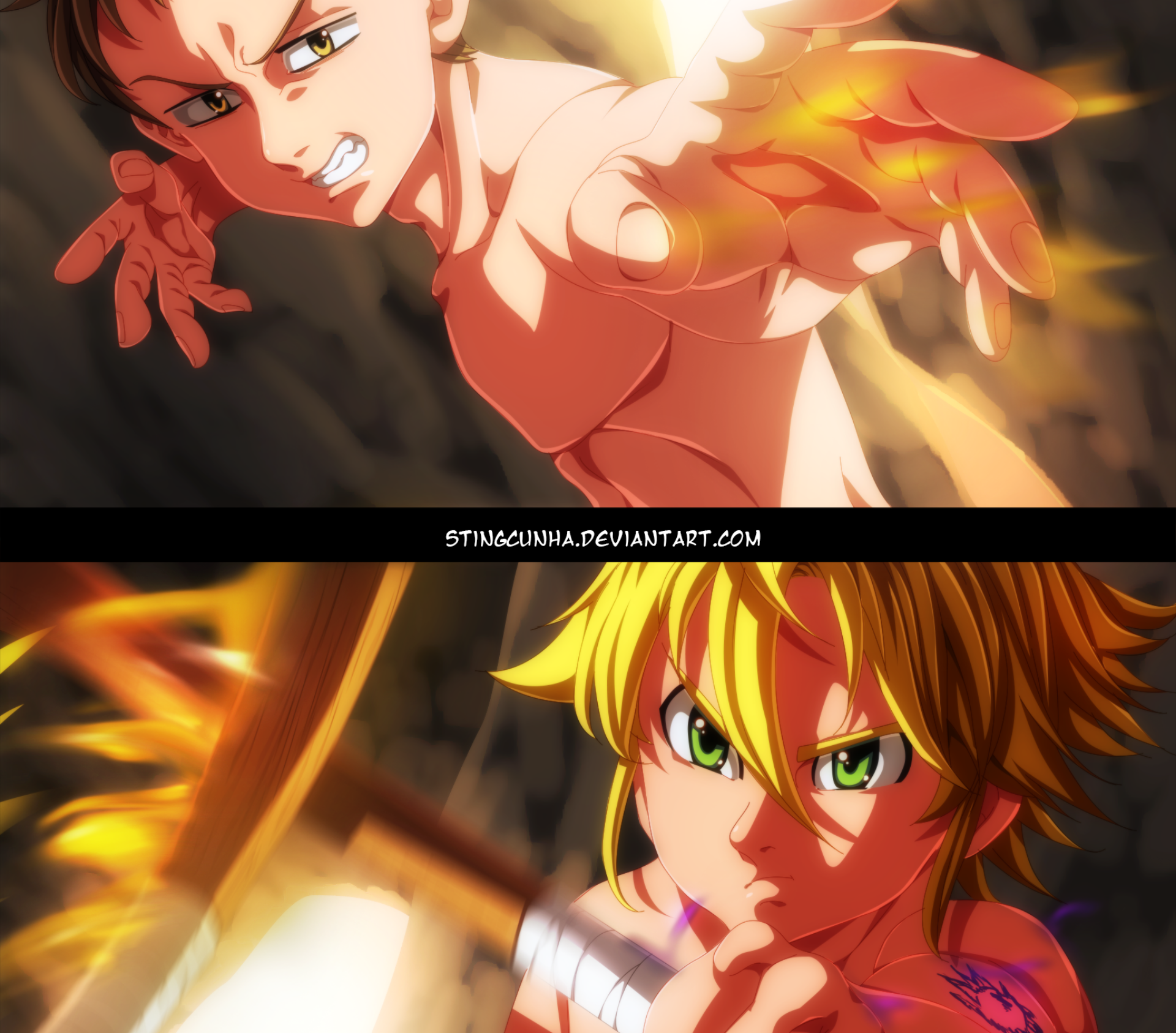 Meliodas and King from The Seven Deadly Sins HD Wallpaper