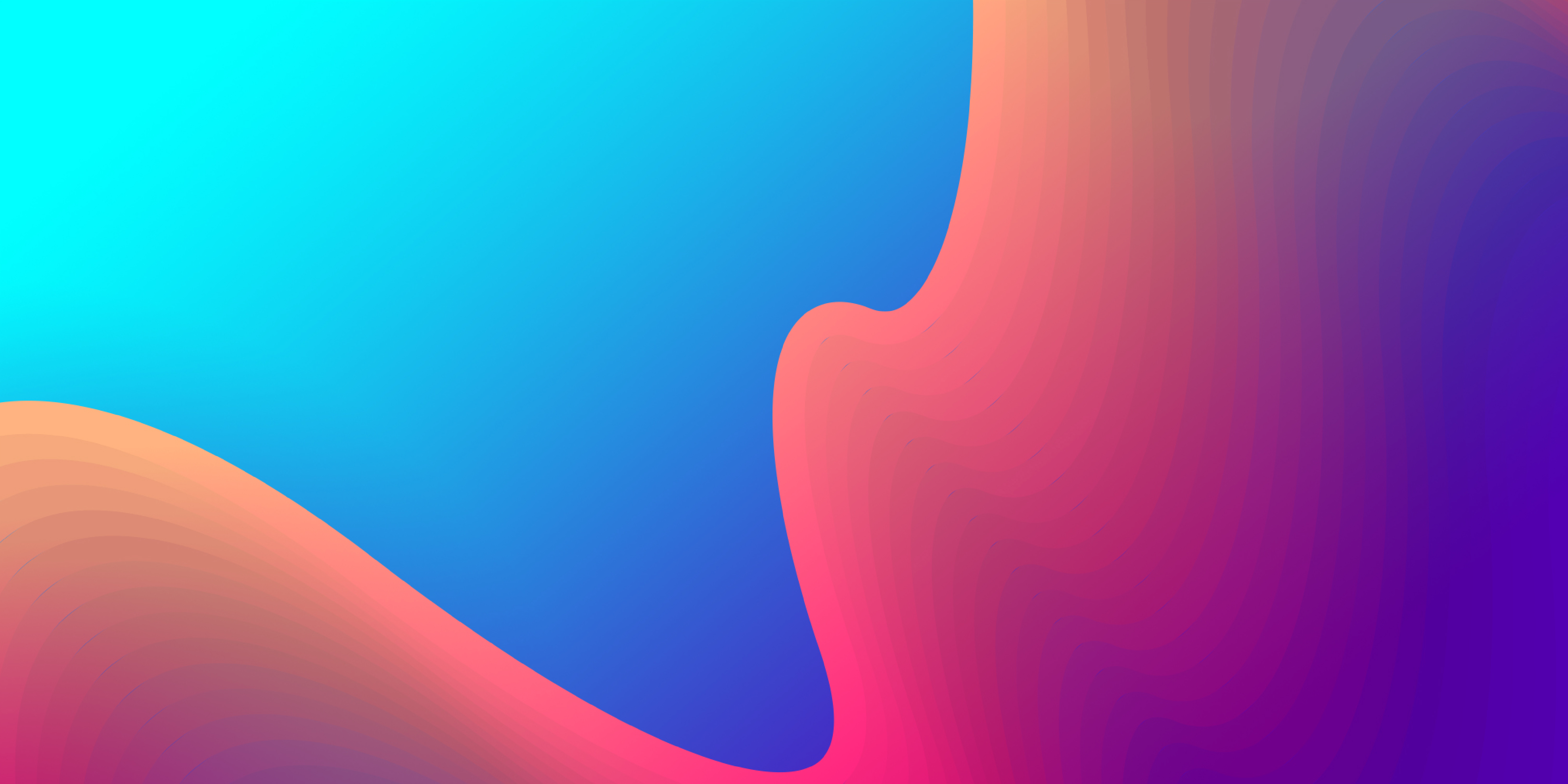 Abstract Gradient with Blue, Orange, Pink, and Purple Hues HD Wallpaper