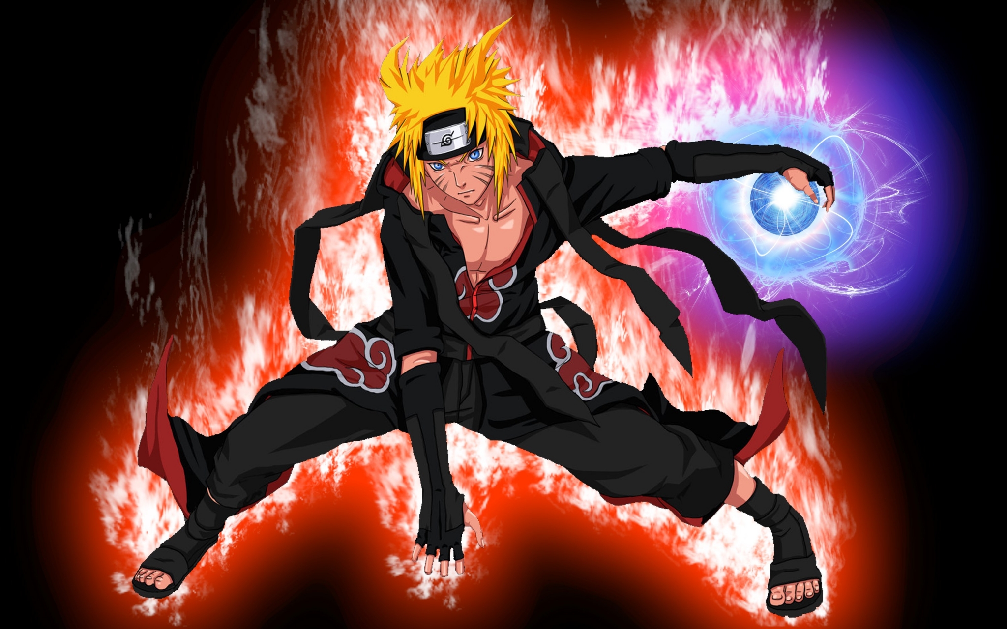 Naruto Uzumaki from Naruto in Akatsuki cloak HD Wallpaper
