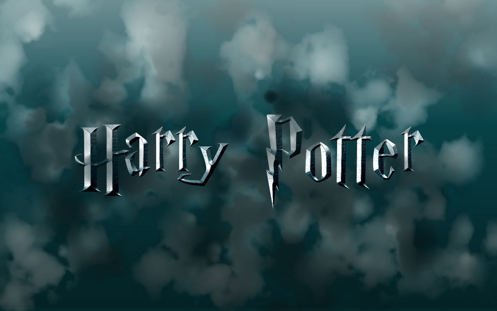 Harry Potter logo with clouds HD Wallpaper