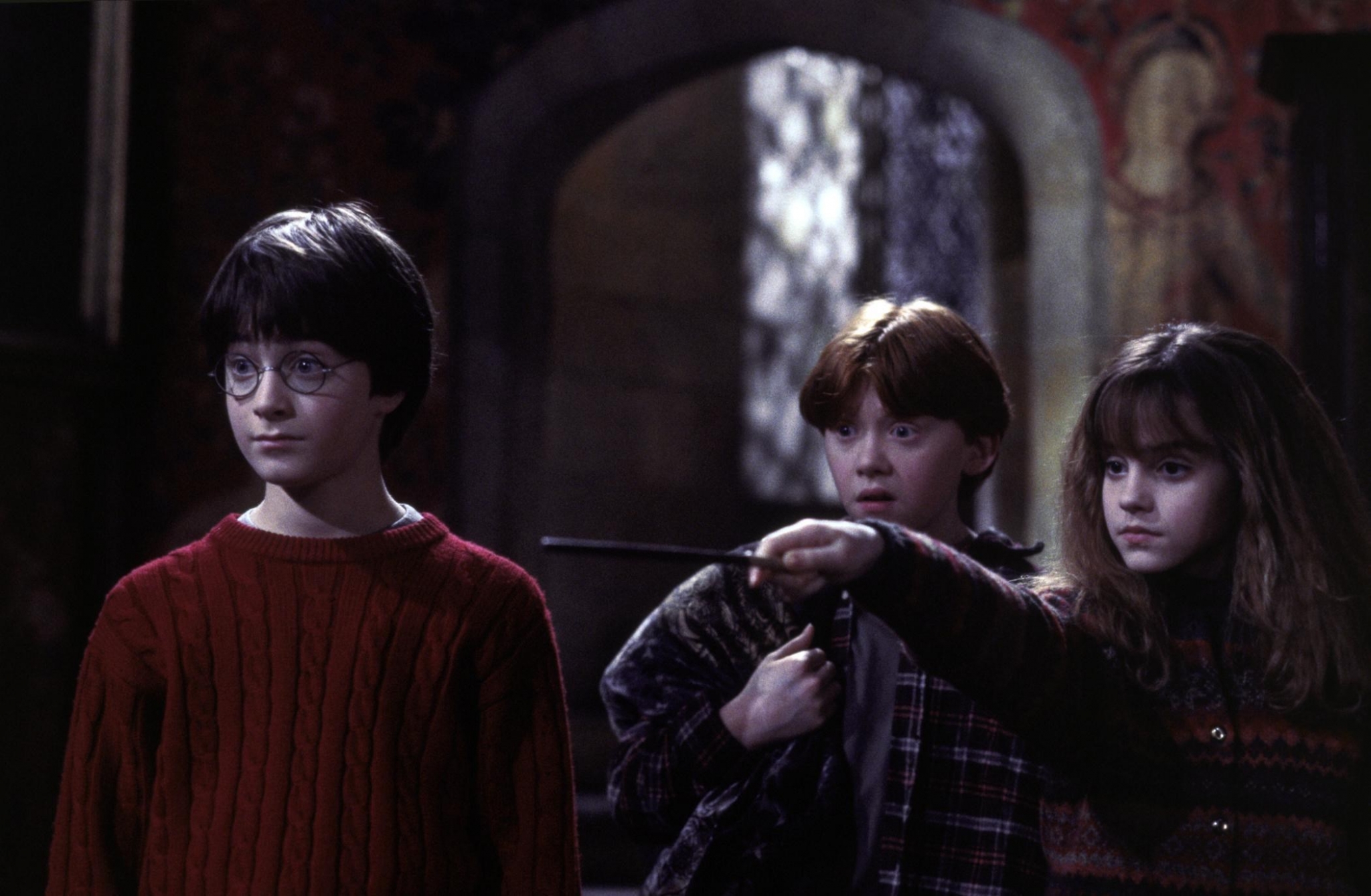 Harry Potter, Ron Weasley, and Hermione Granger HD Wallpaper
