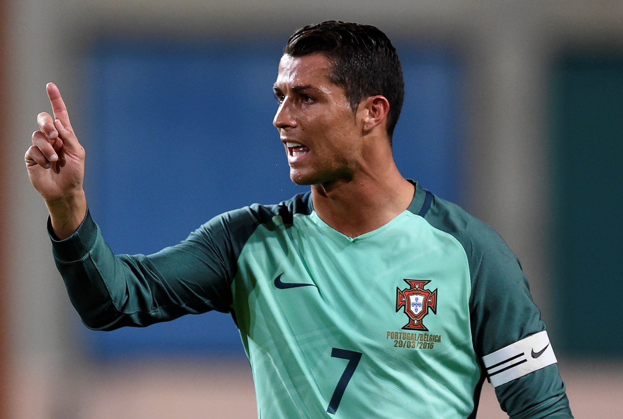 Cristiano Ronaldo in Portugal National Team Jersey HD Wallpaper