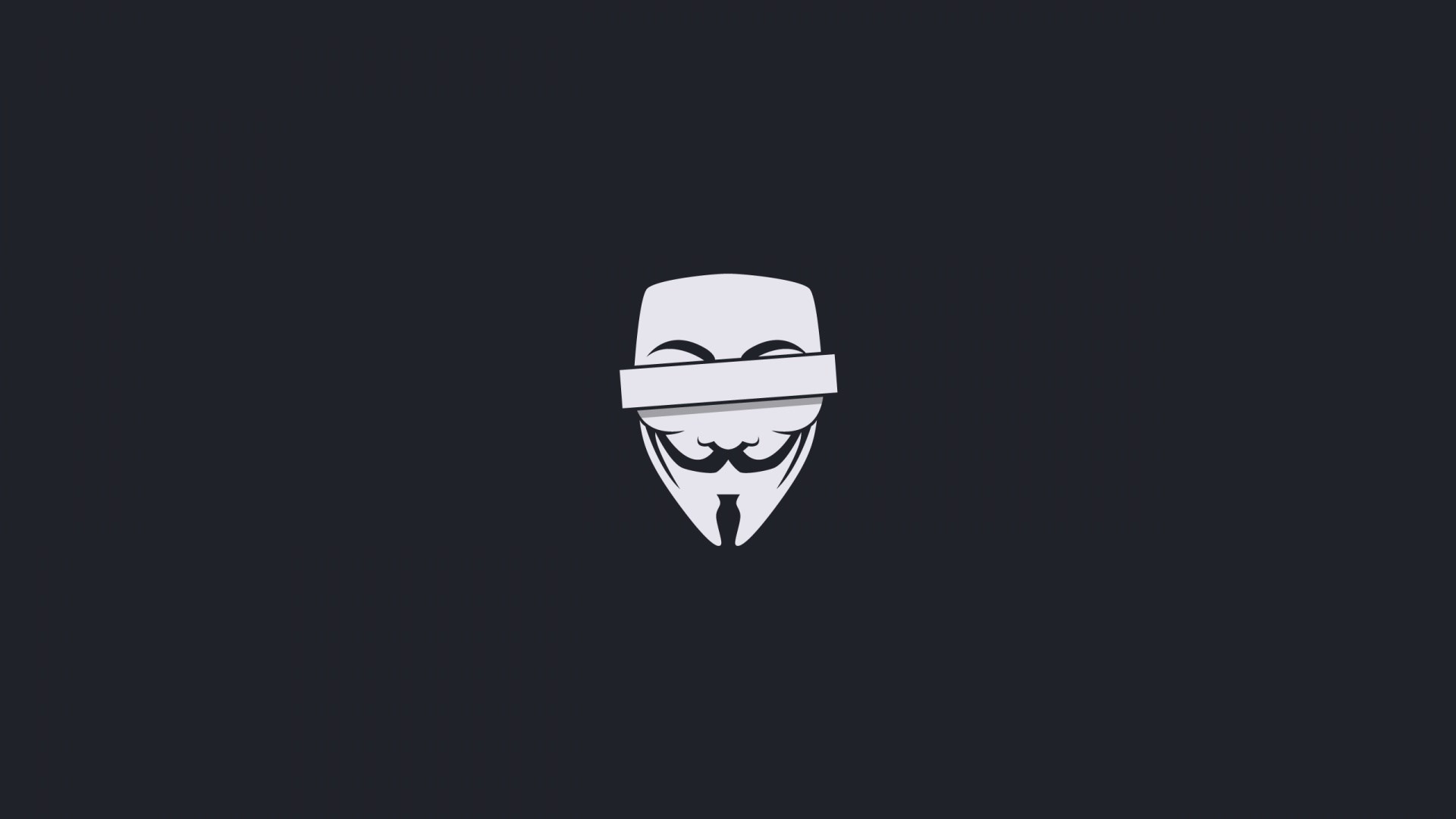 Anonymous Mask Minimalist Design HD Wallpaper