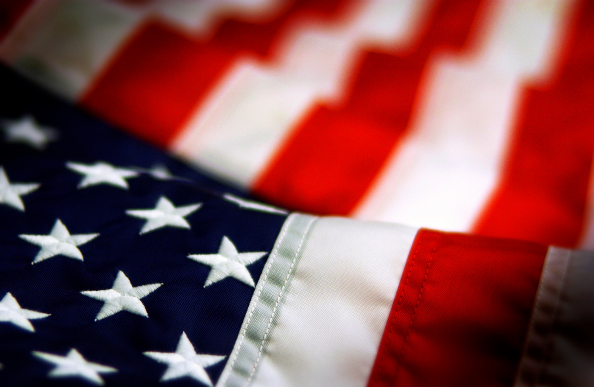 Close-up of the American flag HD Wallpaper