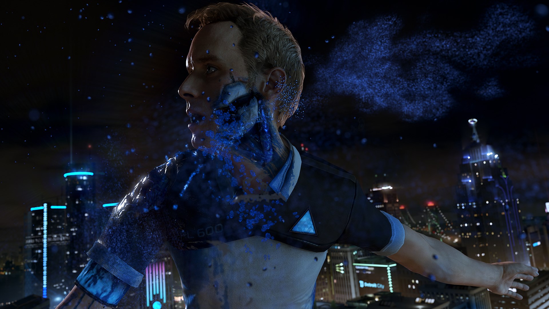 Connor from Detroit: Become Human disintegrating HD Wallpaper