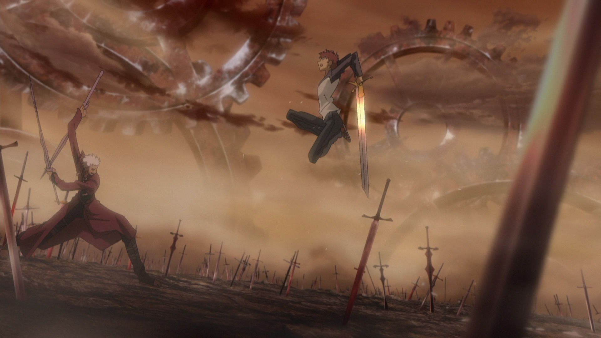 Archer and Shirou from Fate/stay night: Unlimited Blade Works HD Wallpaper