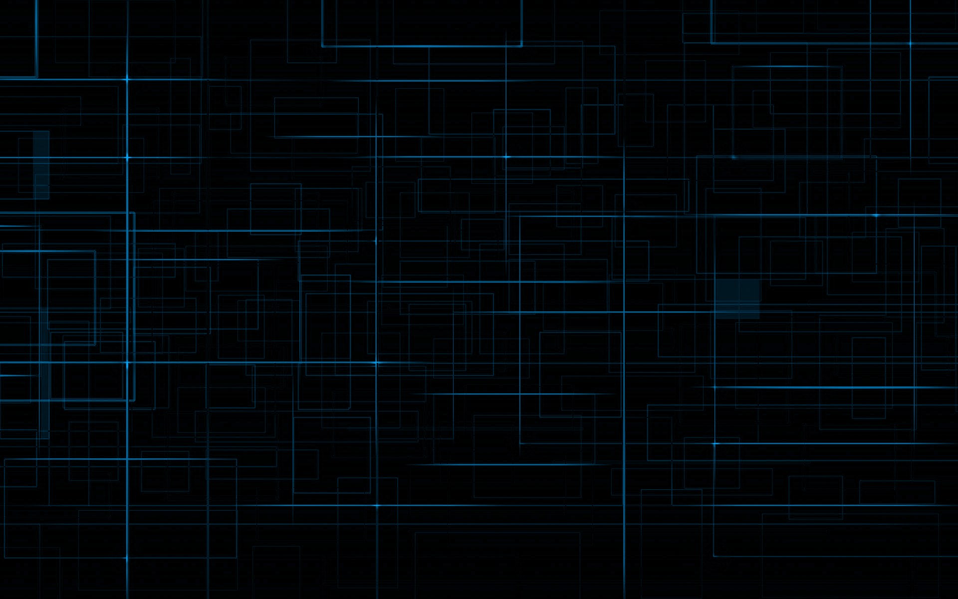 Abstract digital grid with blue lines on black HD Wallpaper