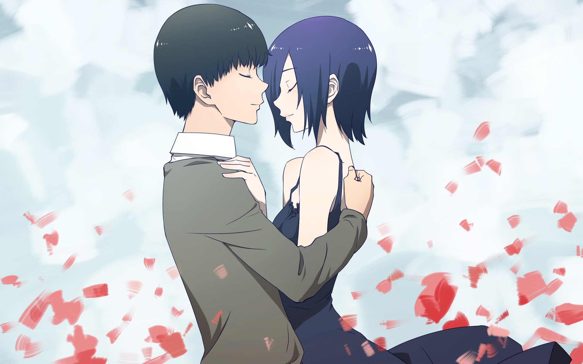 Touka and Kaneki from Tokyo Ghoul HD Wallpaper