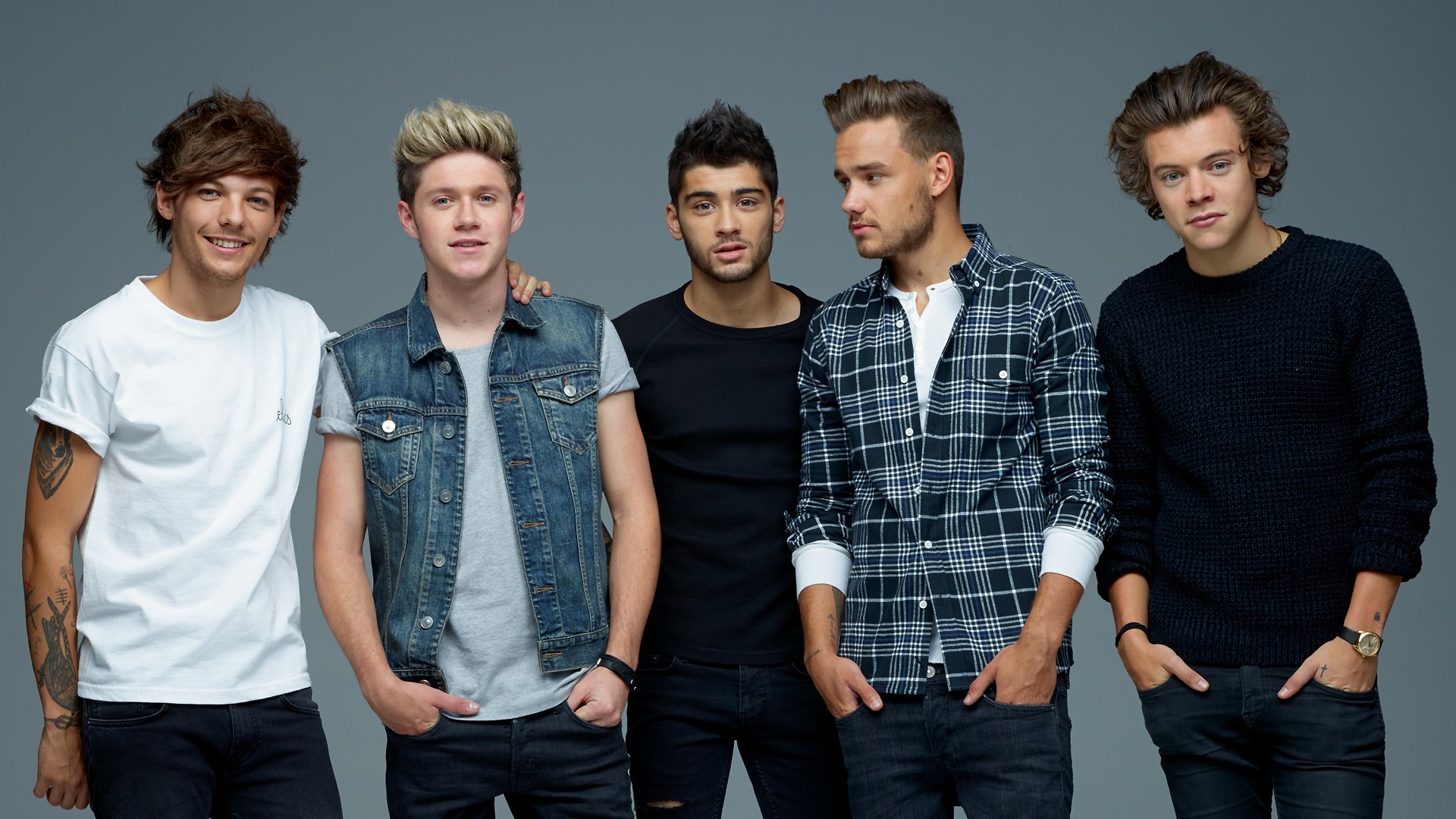 One Direction group portrait HD Wallpaper