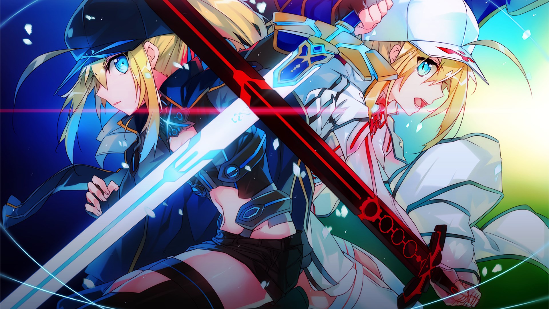 Two Artoria Pendragon variants from Fate/Grand Order HD Wallpaper