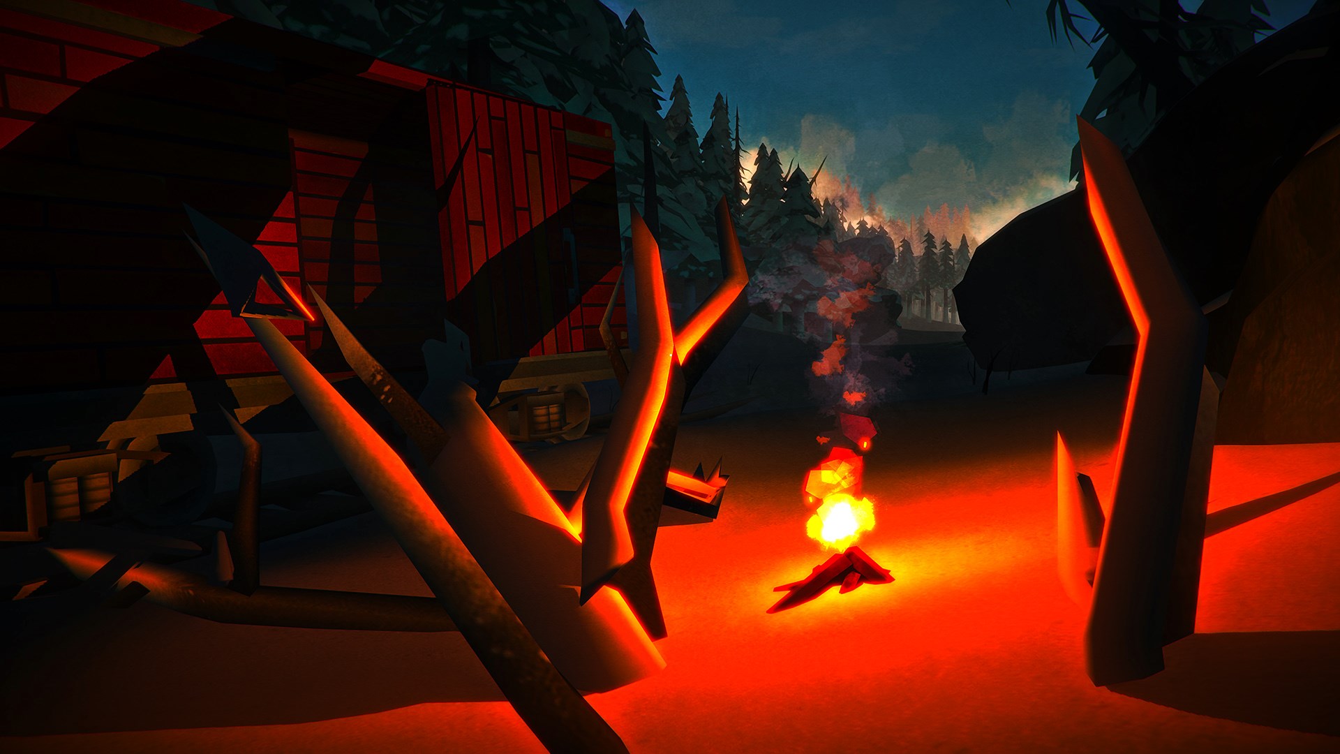 The Long Dark campfire scene HD Wallpaper
