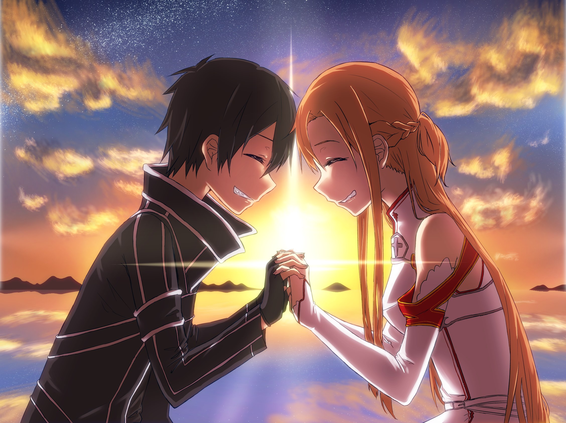 Kirito and Asuna from Sword Art Online HD Wallpaper