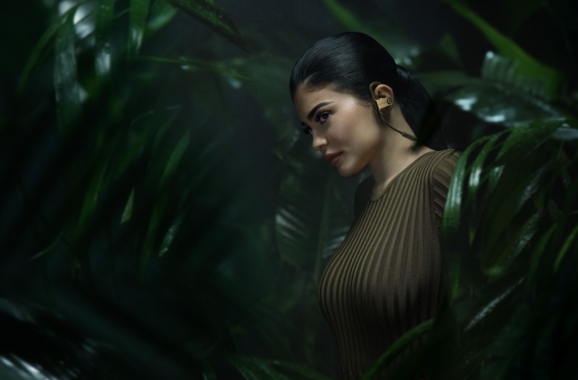Kylie Jenner in a jungle setting HD Wallpaper