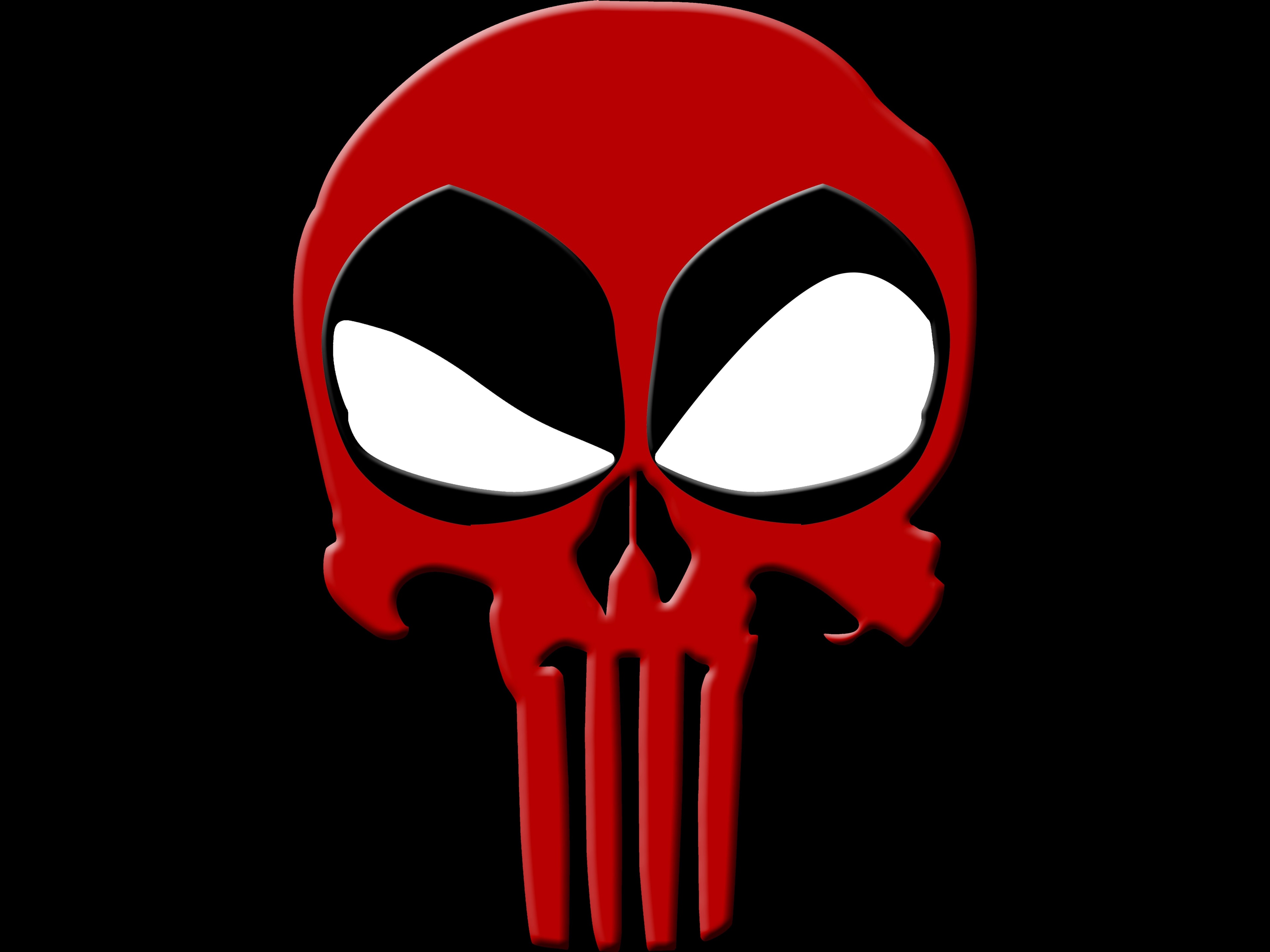 Deadpool Punisher Skull 4K HD Wallpaper