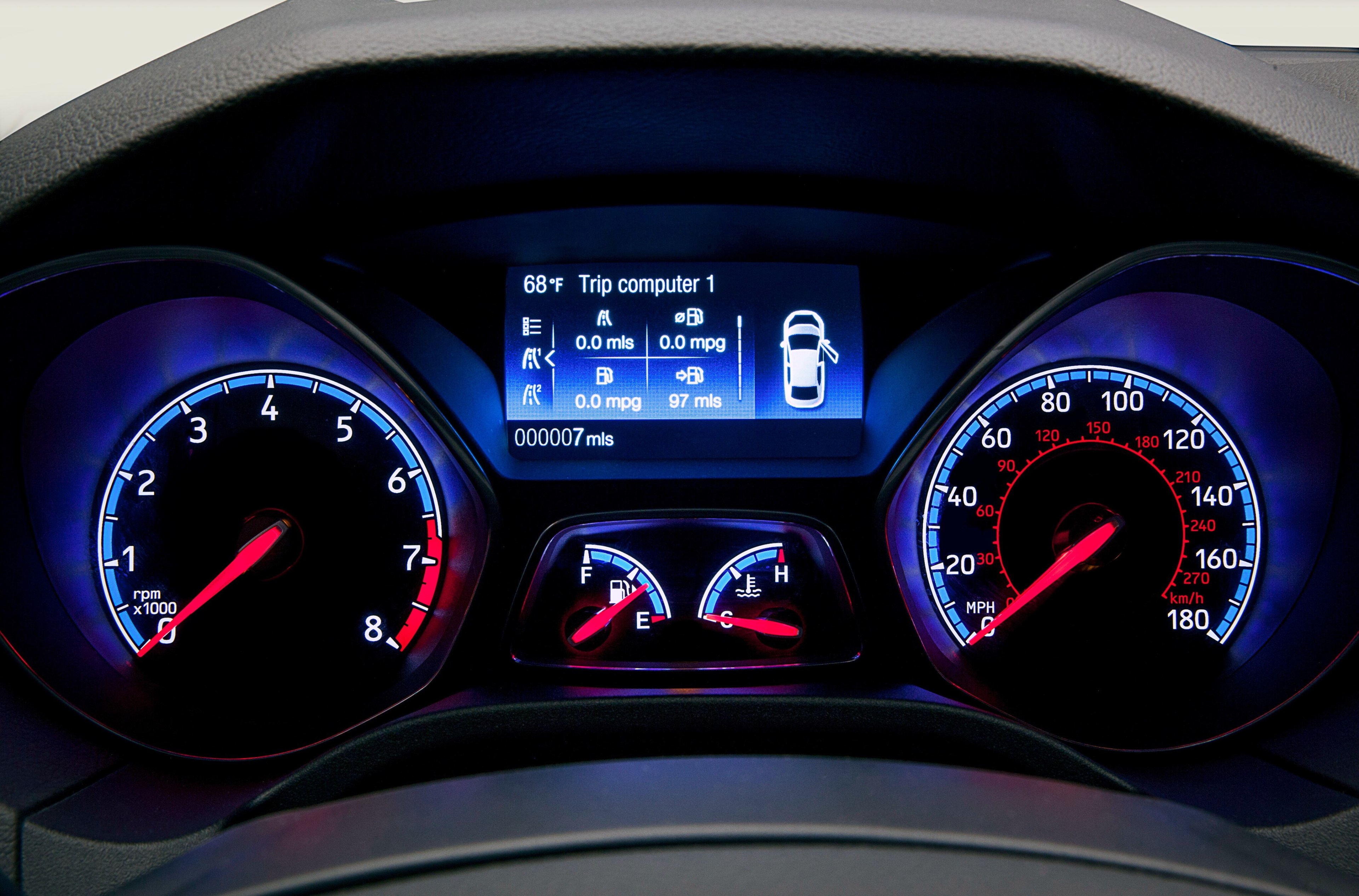 Ford Focus RS 2016 dashboard 4K HD Wallpaper