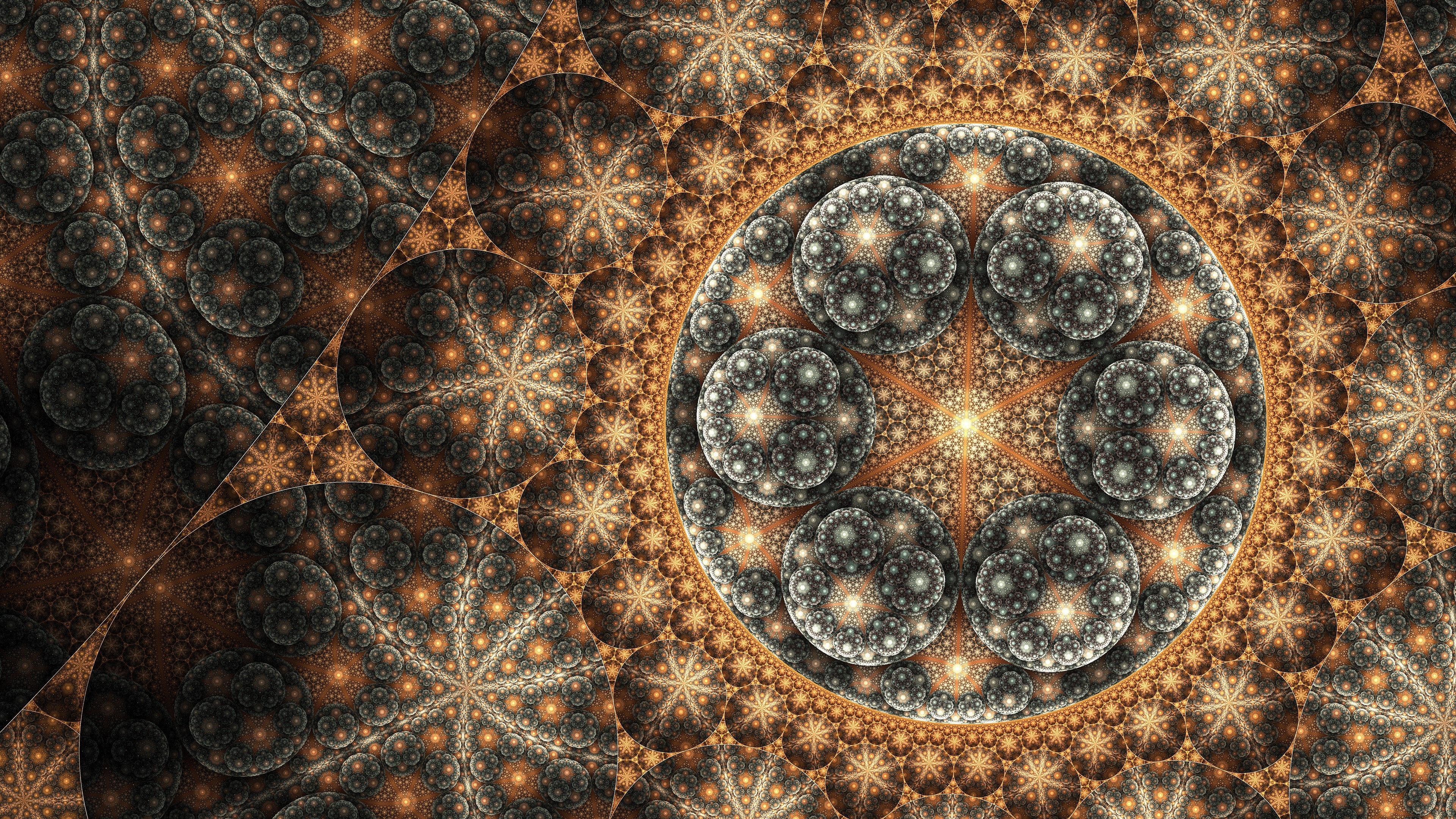 Fractal 4K Abstract Pattern HD Wallpaper