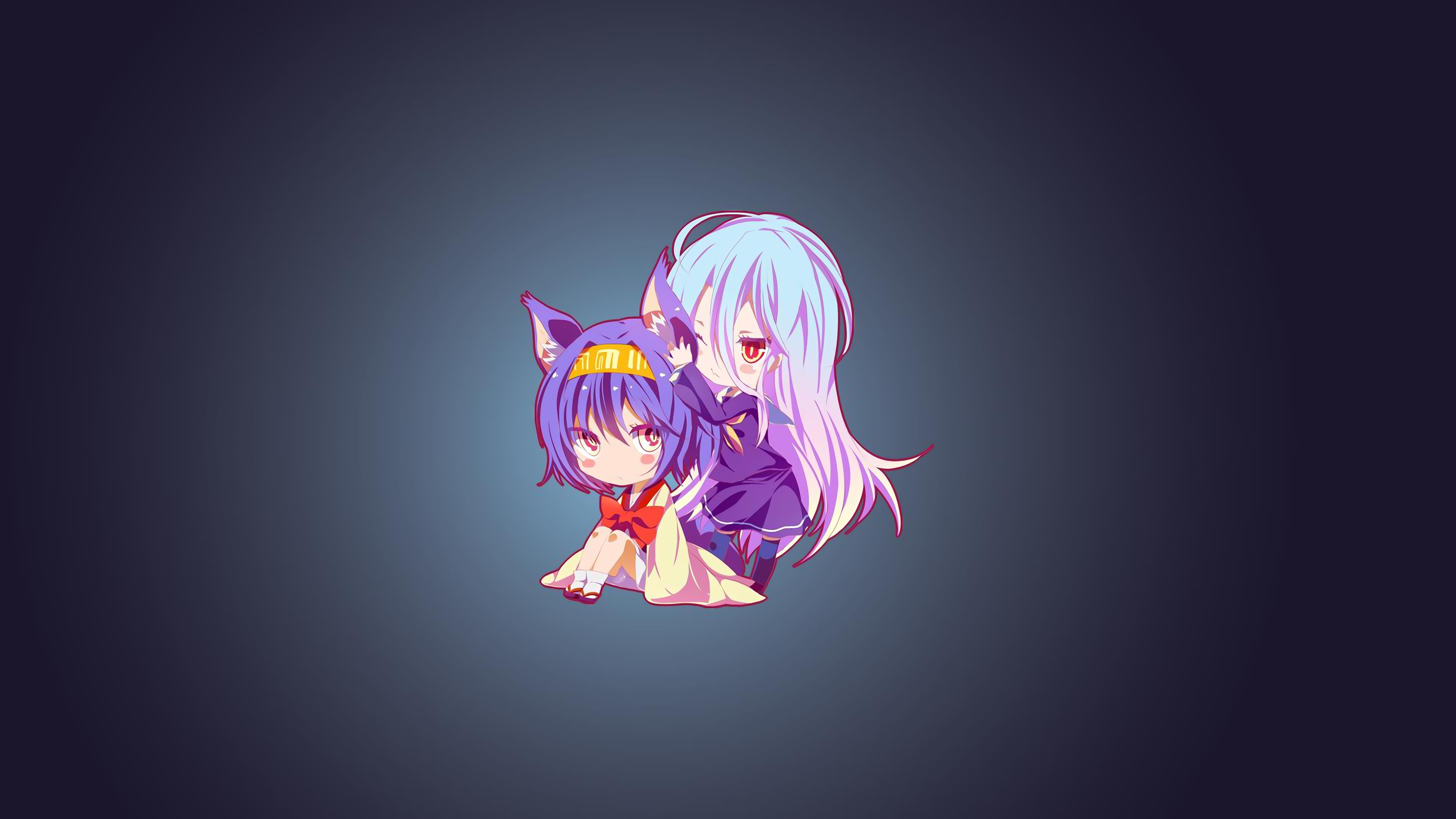 Shiro and Sora from No Game No Life 4K HD Wallpaper