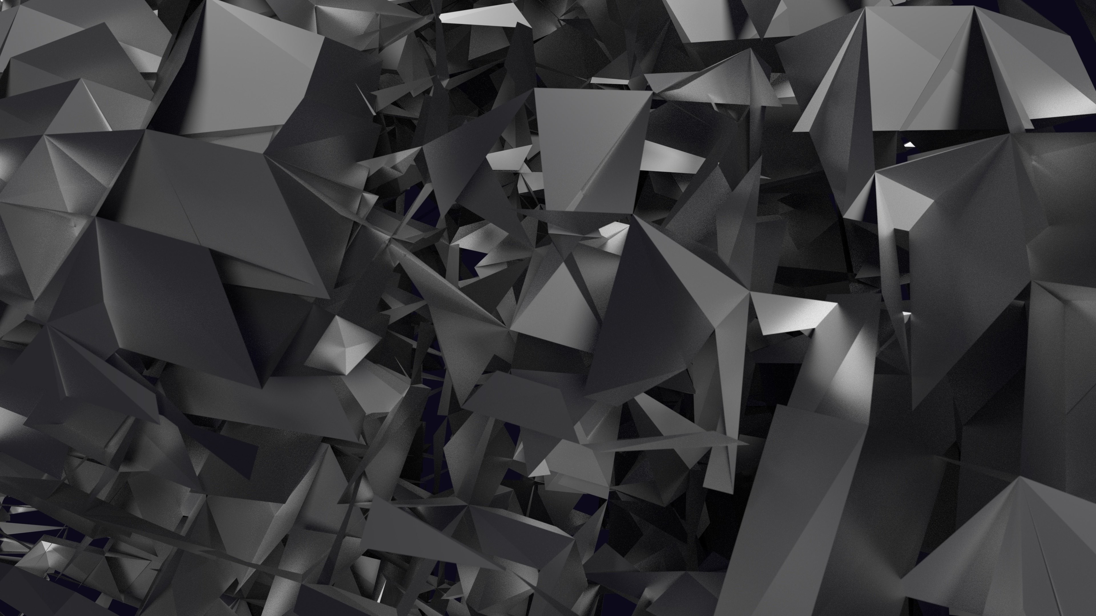 Abstract geometric shapes in dark tones HD Wallpaper