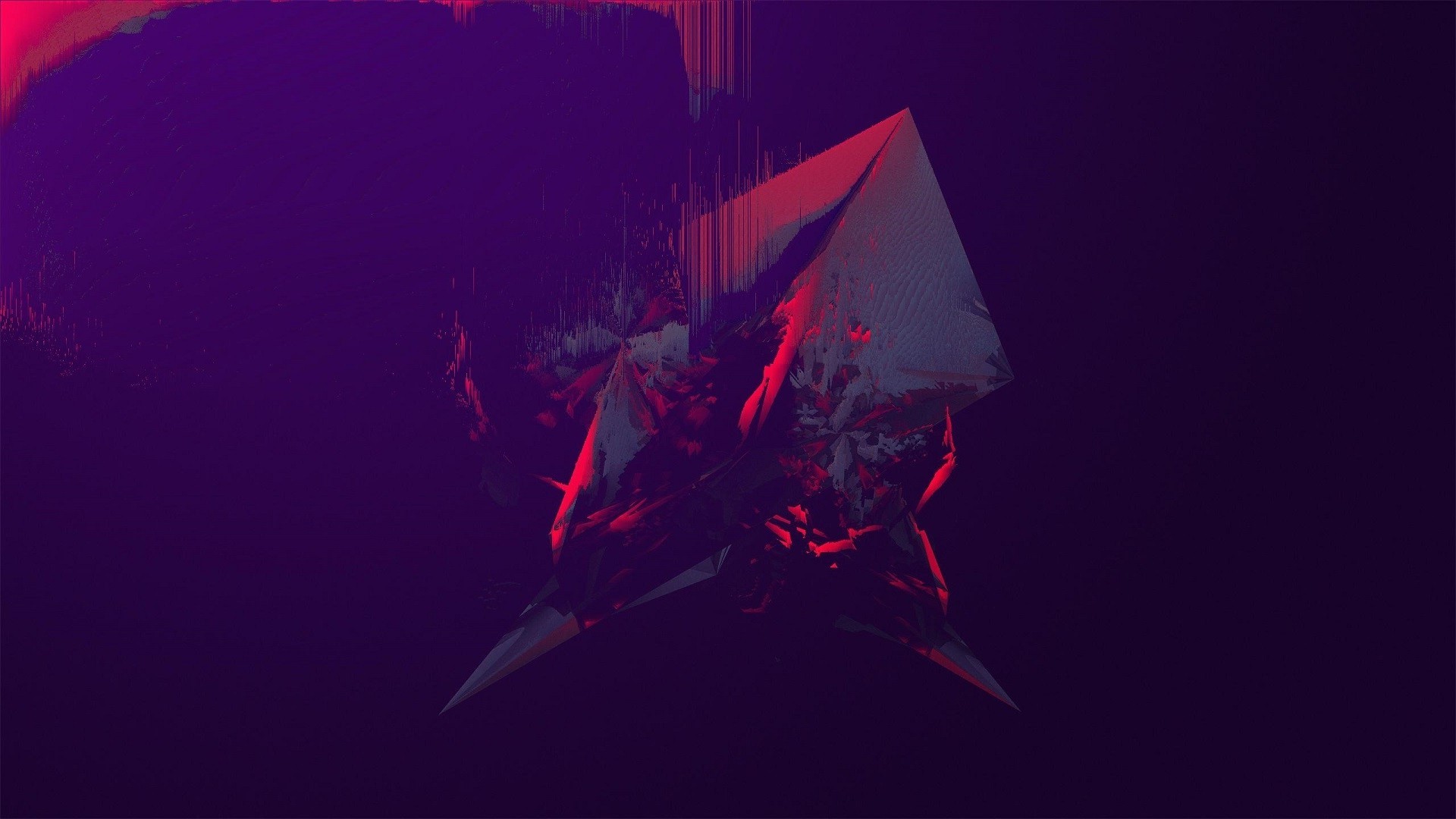 Abstract geometric shape with glitch effect HD Wallpaper