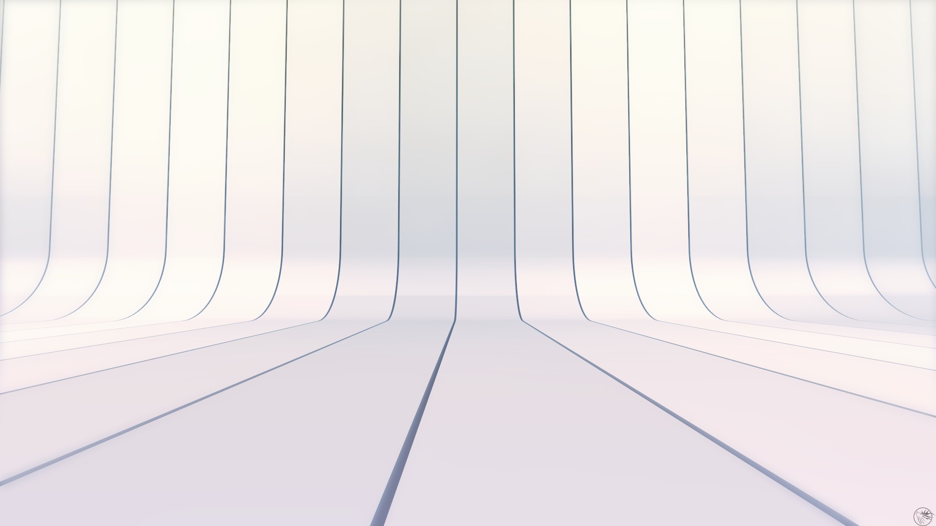 Abstract 3D white lines digital art HD Wallpaper