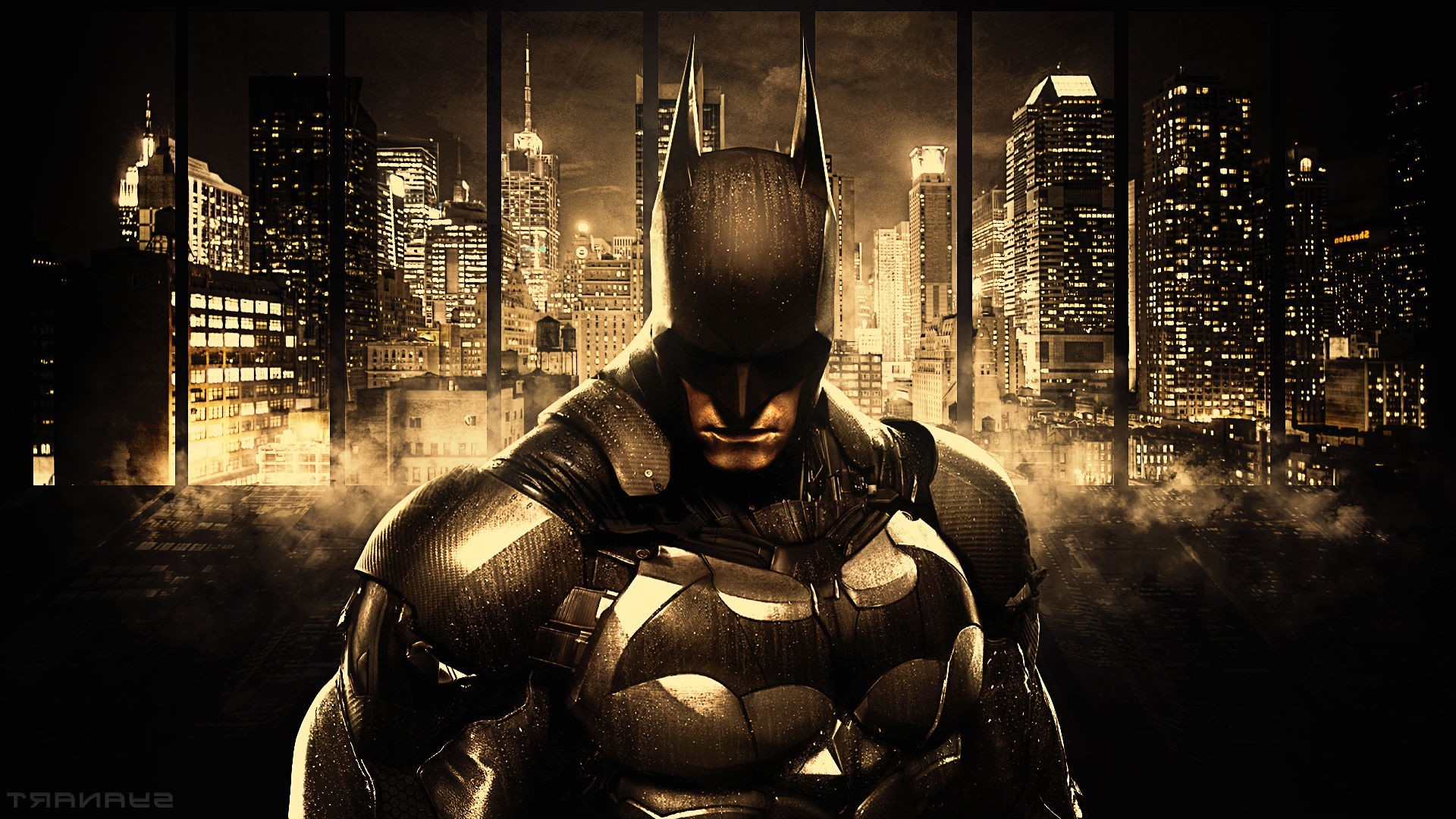 Batman from DC Comics in Gotham City HD Wallpaper