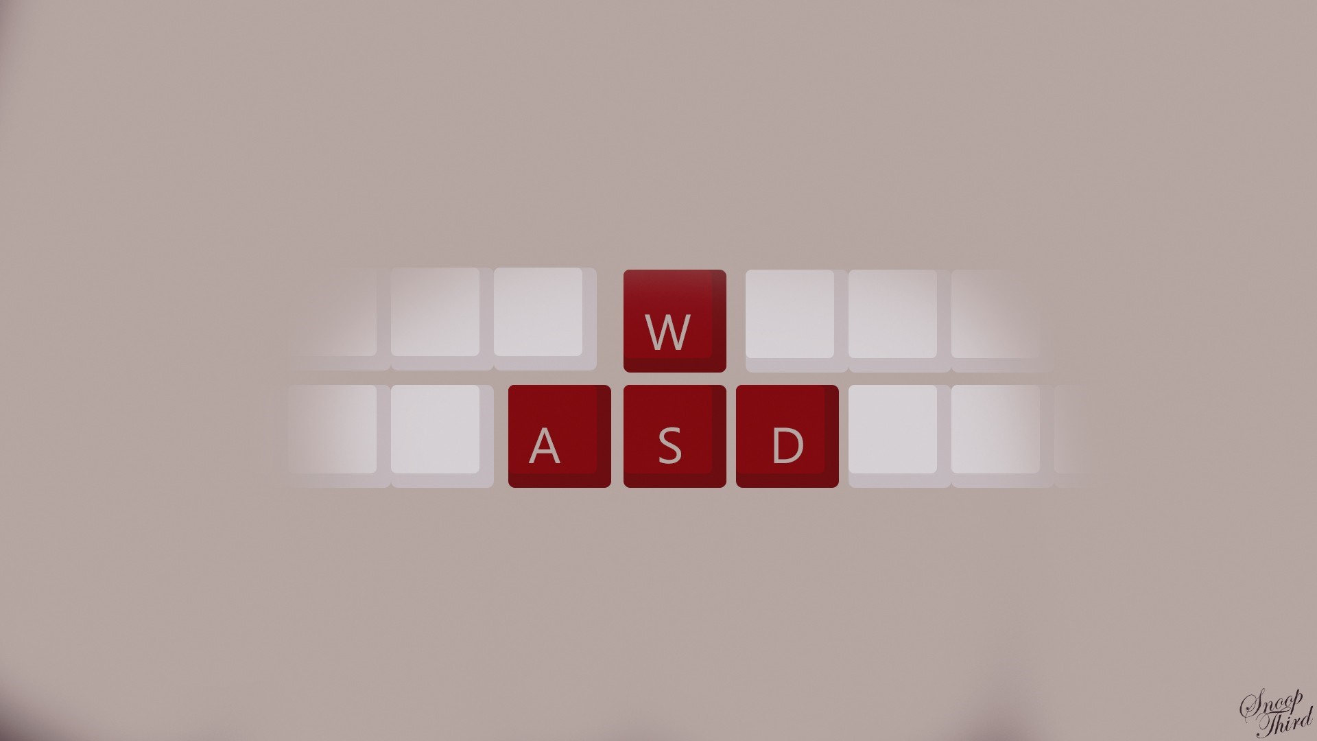 WASD keyboard keys on a minimalist background HD Wallpaper