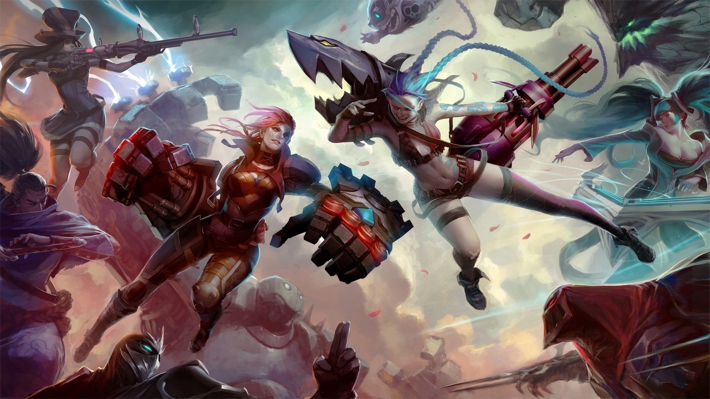 League of Legends Champions in Dynamic Battle HD Wallpaper