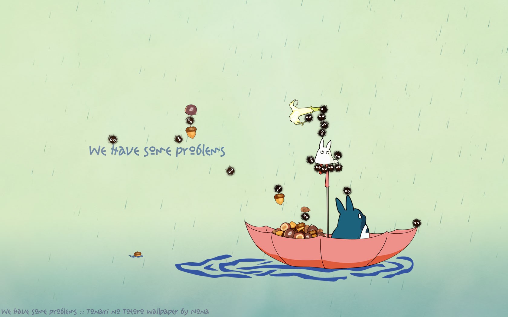 My Neighbor Totoro characters in a boat HD Wallpaper