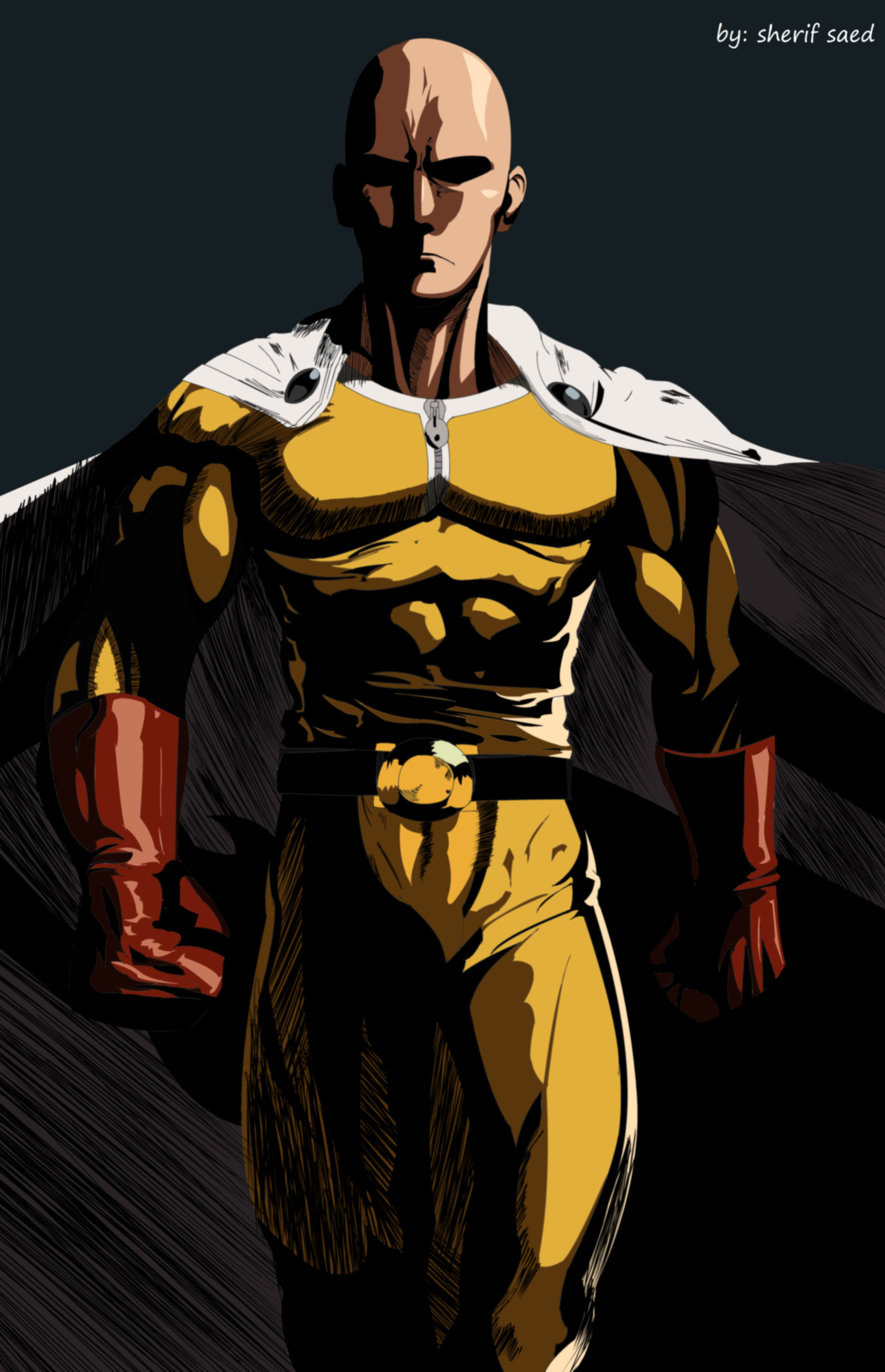 Saitama from One Punch Man HD Wallpaper