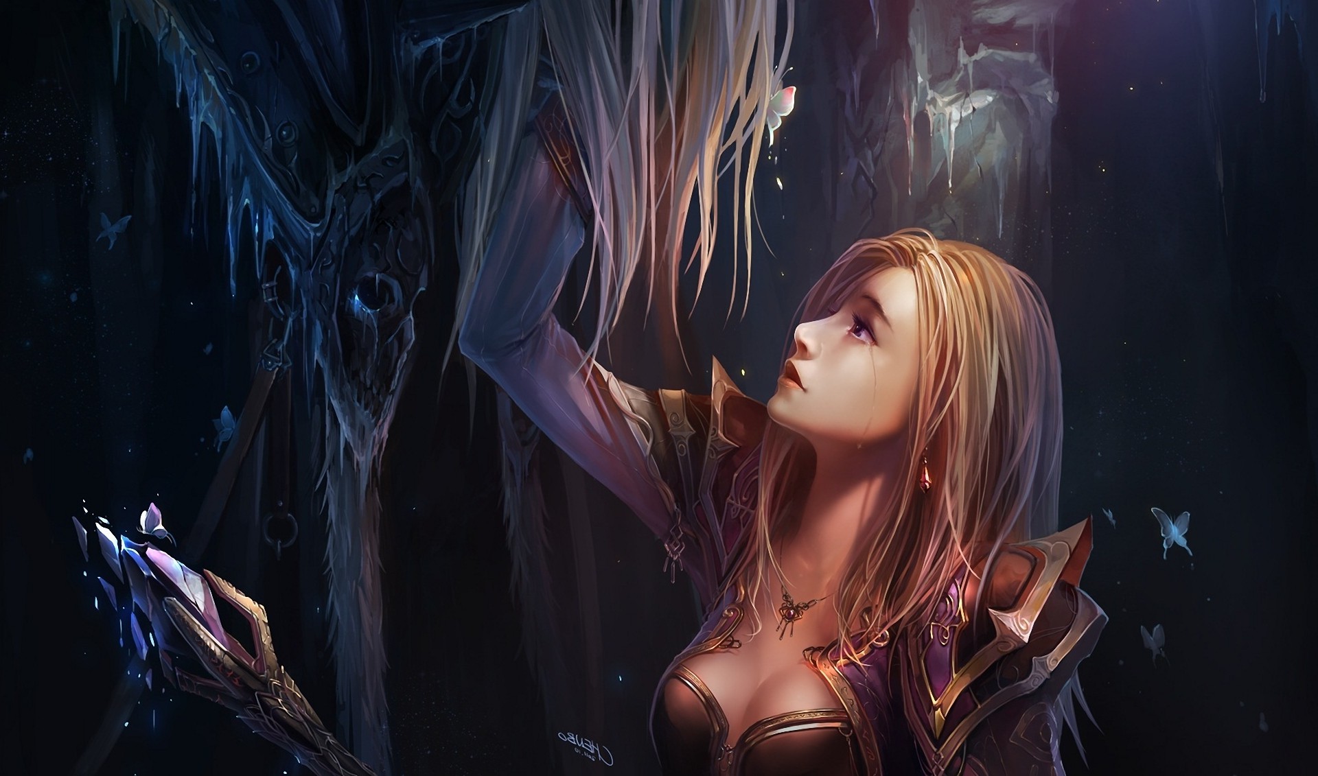 Jaina Proudmoore and Arthas from Warcraft HD Wallpaper
