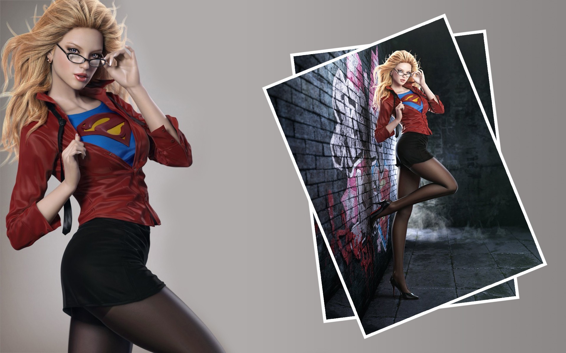 Supergirl from DC Comics 3D CG Render HD Wallpaper