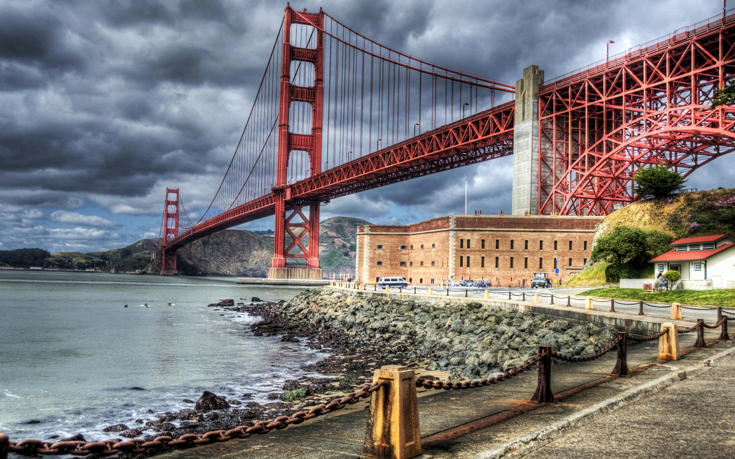 Golden Gate Bridge and Fort Point, San Francisco HD Wallpaper